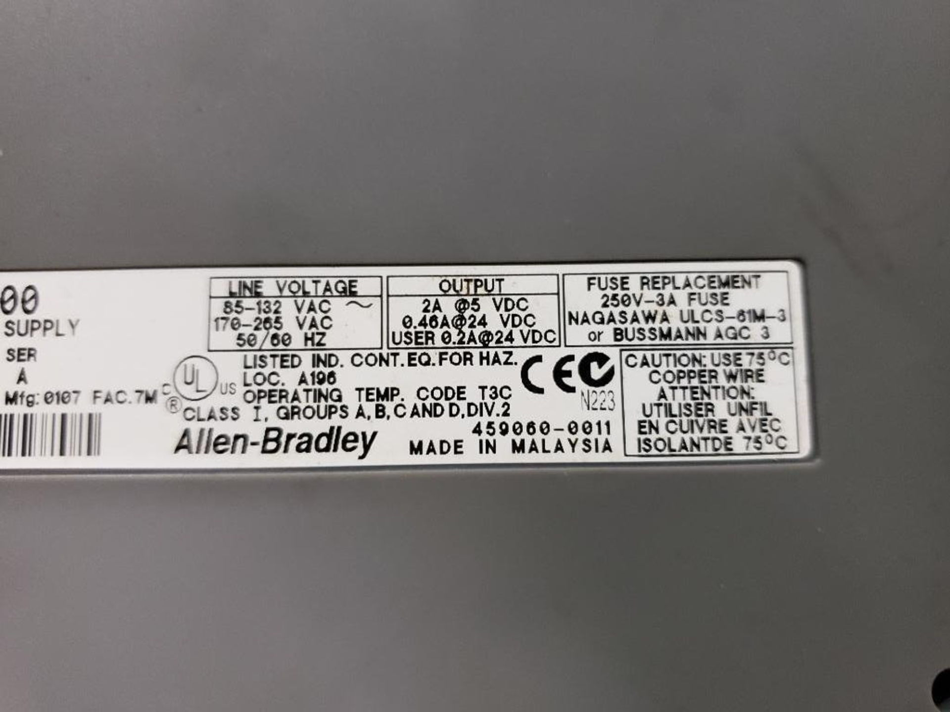 Allen Bradley SLC 5/04 CPU I/O rack. - Image 5 of 6