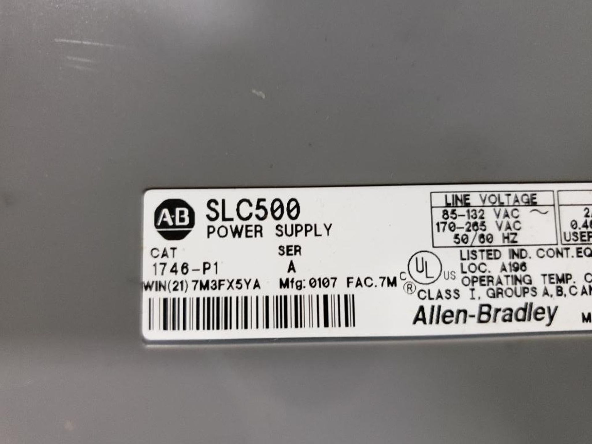 Allen Bradley SLC 5/04 CPU I/O rack. - Image 4 of 6