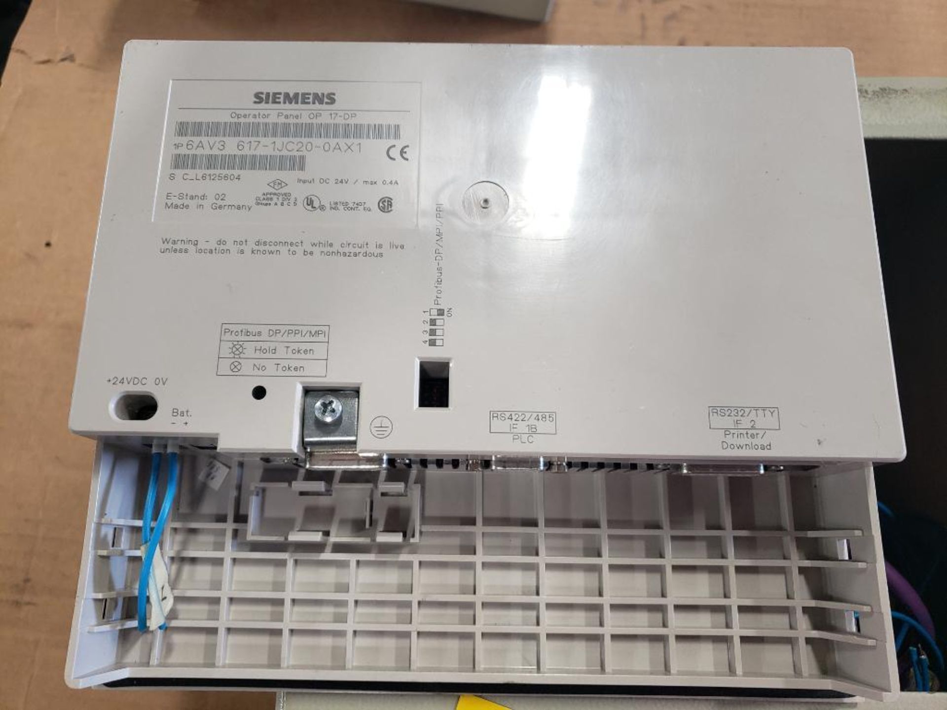 Siemens Operator Panel OP 17-DP. 1P 6AV3 617-1JC20-0AX1 machine control box. - Image 3 of 4