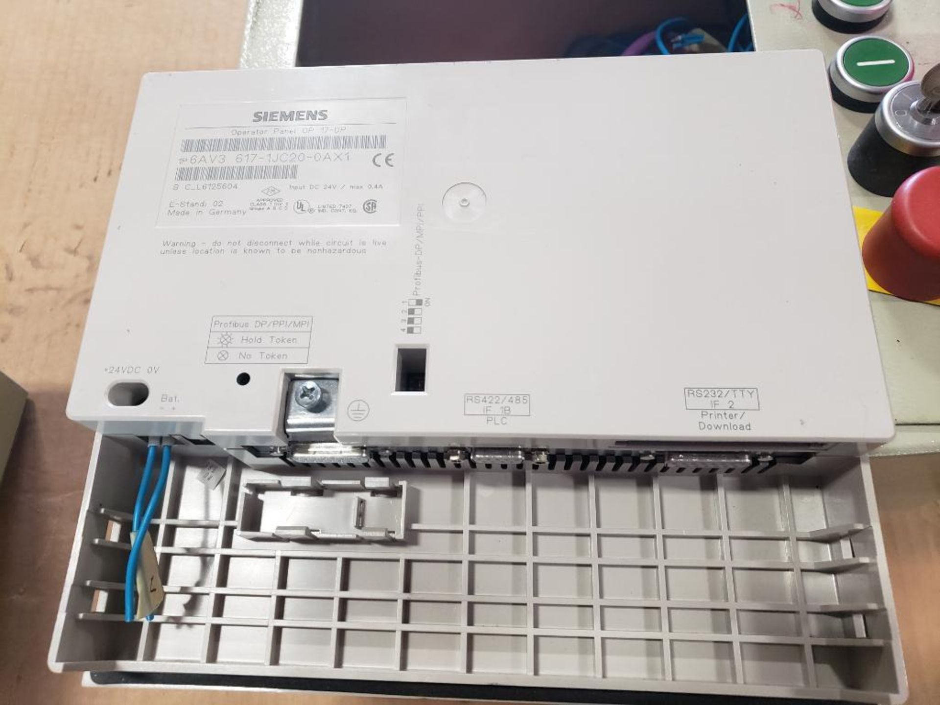 Siemens Operator Panel OP 17-DP. 1P 6AV3 617-1JC20-0AX1 machine control box. - Image 3 of 4