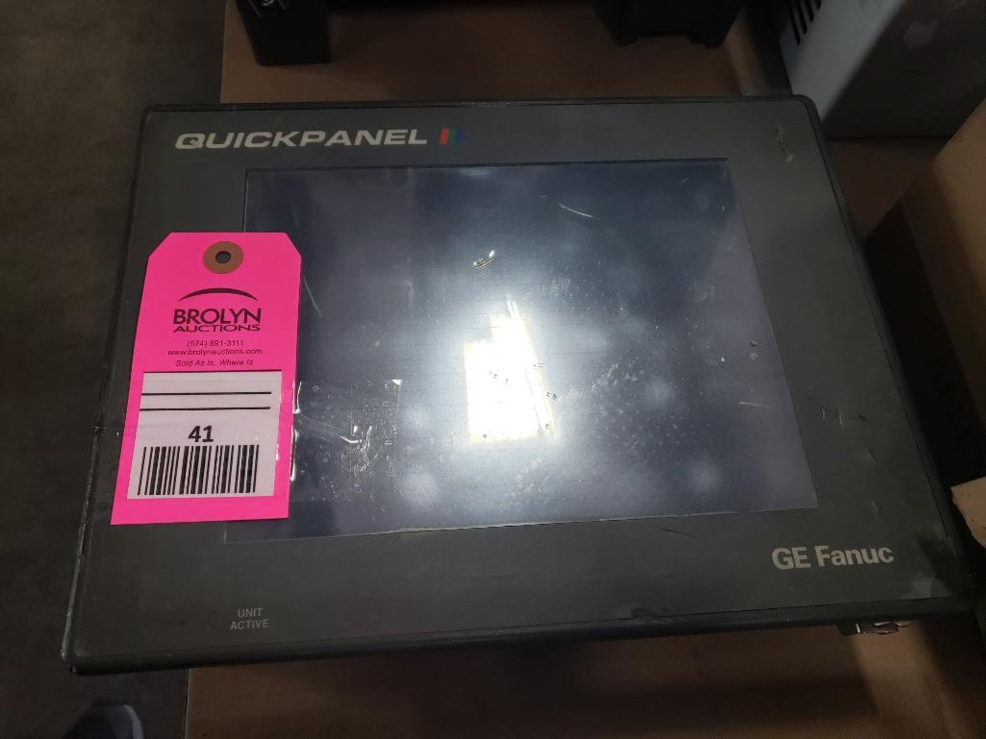 GE Fanuc Quickpanel GQPI2130S2P-C color 10.5" STN touchscreen user interface.