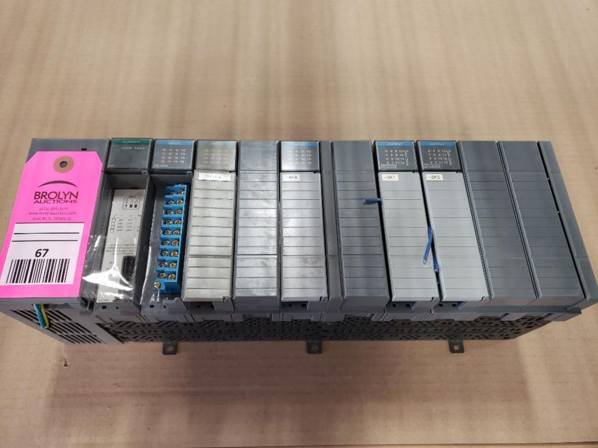 Allen Bradley SLC 5/01 controller rack. With Scanner card.