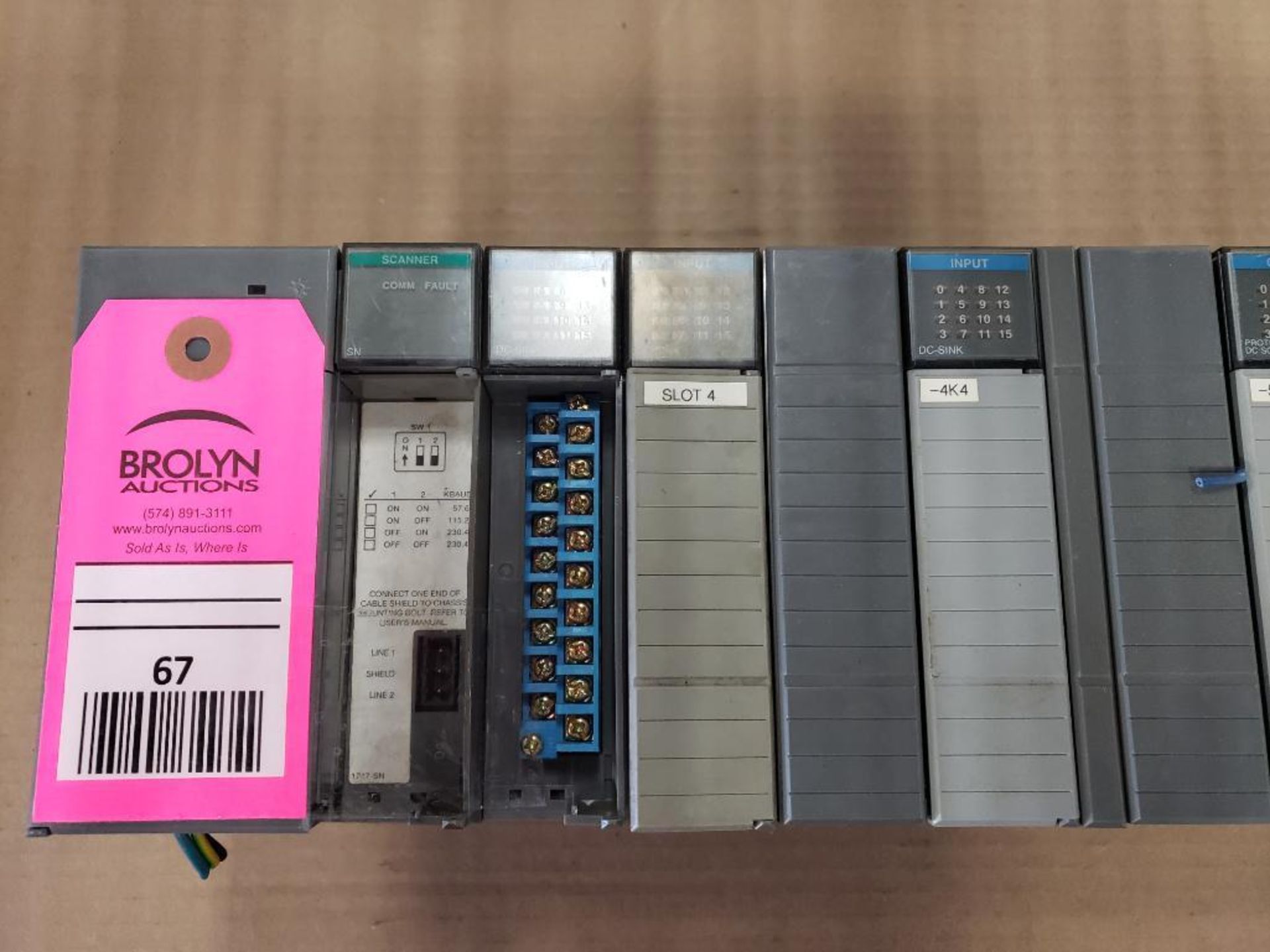 Allen Bradley SLC 5/01 controller rack. With Scanner card. - Image 2 of 4