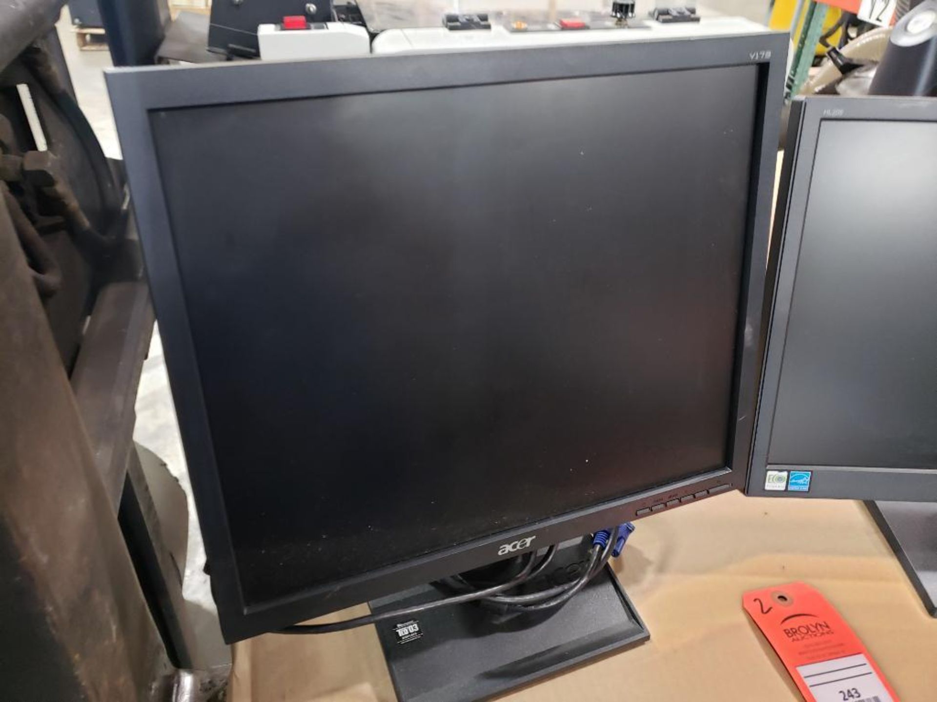 Qty 2 - Assorted PC monitors. ACER, HANNS-G. - Image 2 of 8