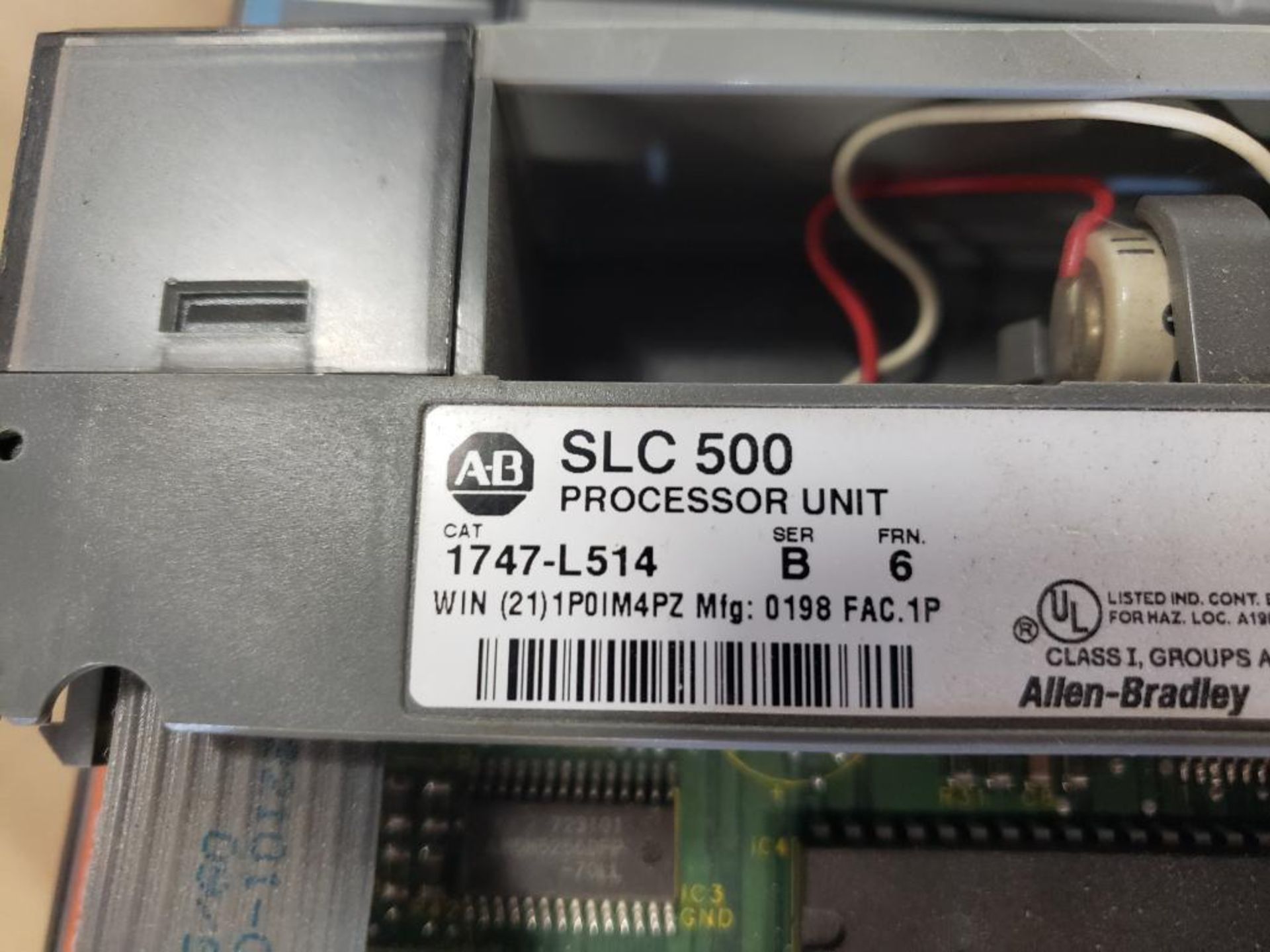 Allen Bradley SLC 5/01 CPU controller rack. With Scanner card. - Image 4 of 5