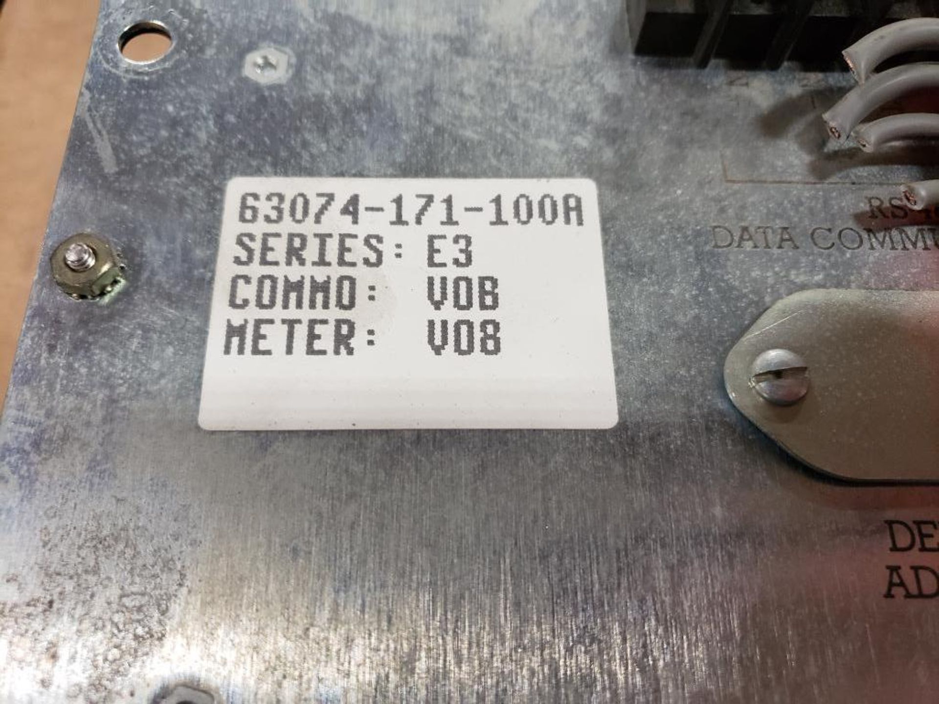 Square-D PowerLogic circuit monitor. Model: CM-108, Cat. No.: CM108X1, Class 3020. - Image 3 of 4