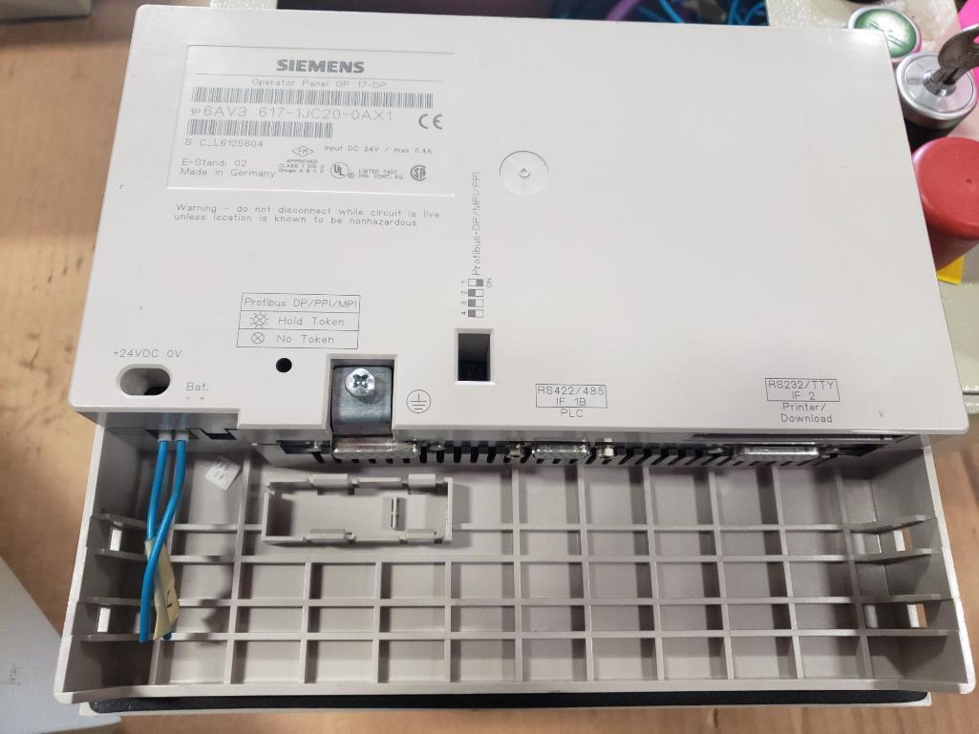 Siemens Operator Panel OP 17-DP. 1P 6AV3 617-1JC20-0AX1 machine control box. - Image 4 of 5