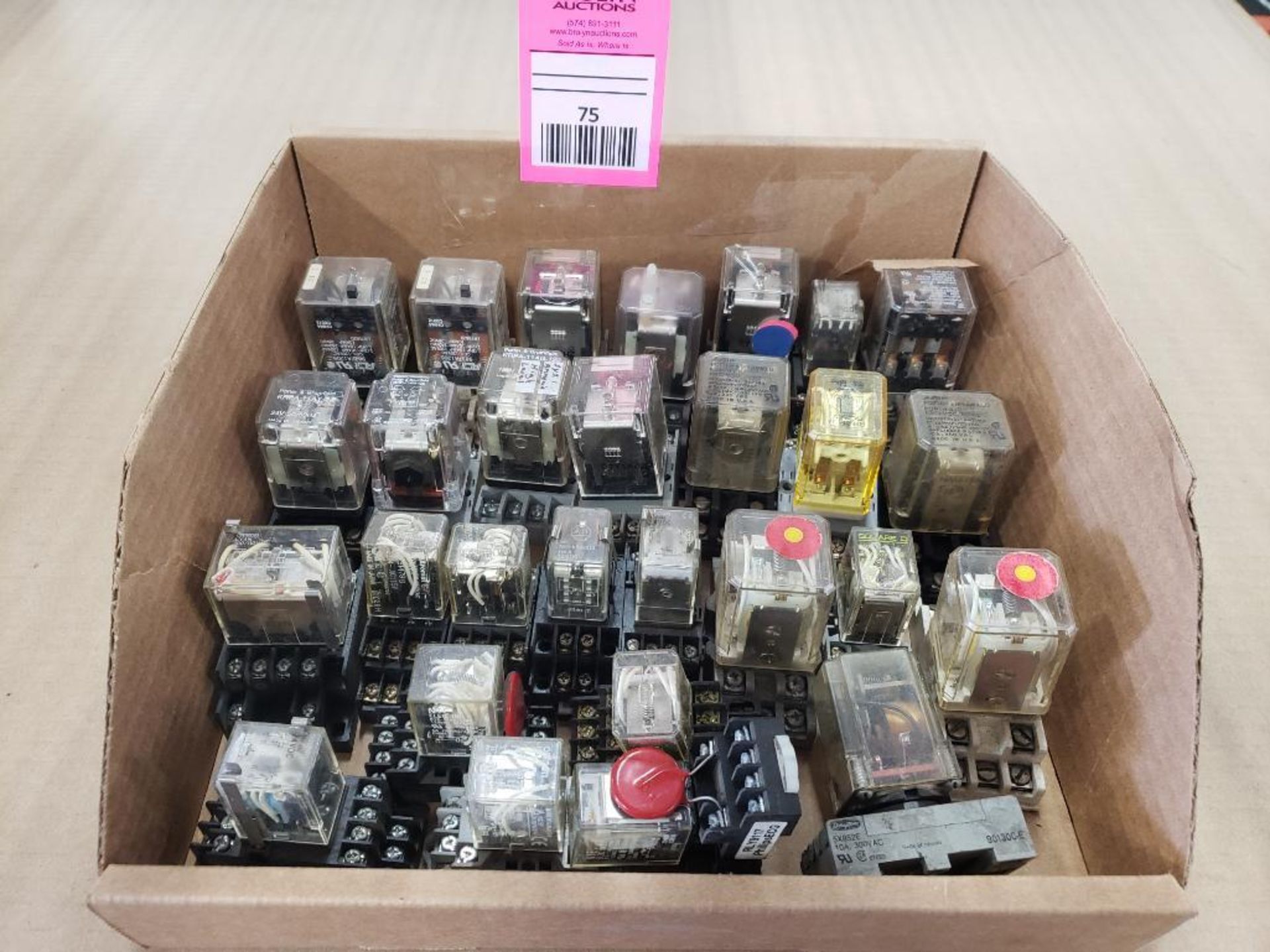 Assorted electrical relay and holders. Allen Bradley, Potter & Brumfield.