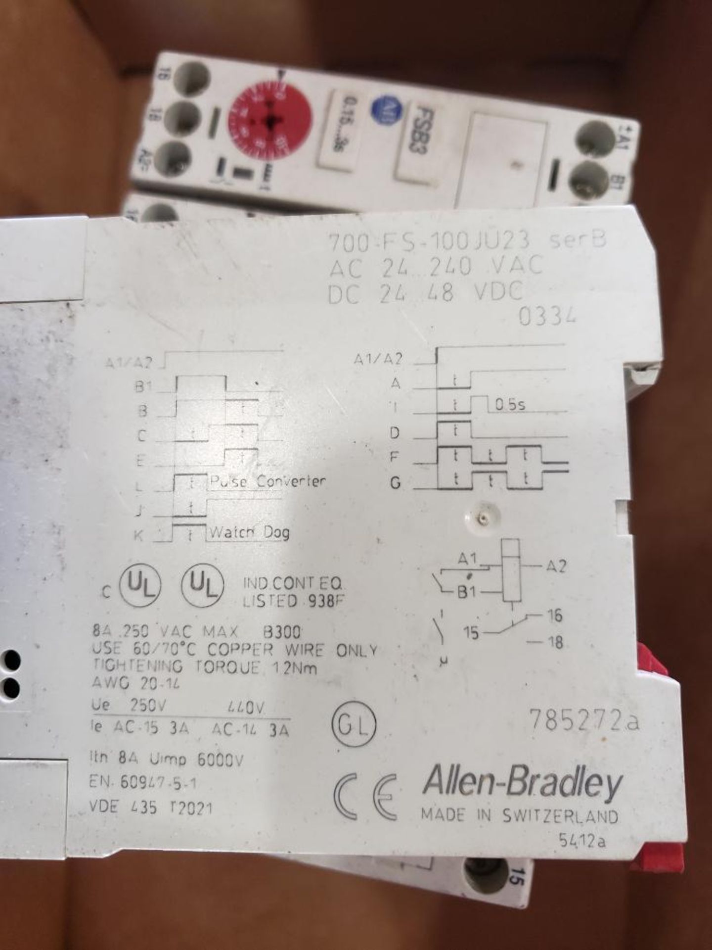 Qty 6 - Allen Bradley 700-FS-100JU23 timing relay. - Image 3 of 3
