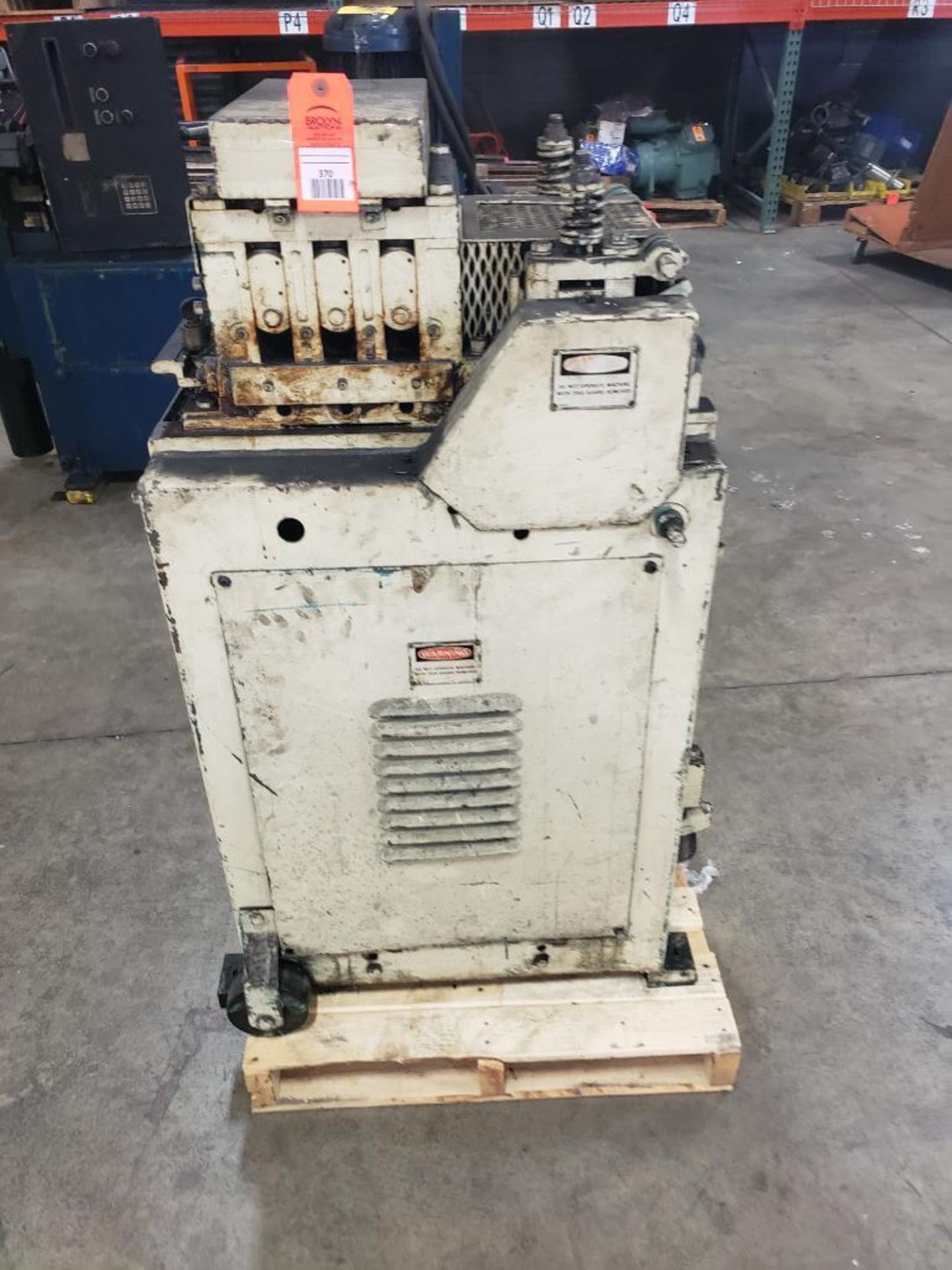 F.J. Littell Machine Co. No. 3 Continuous straightening machine. S/N: 84984-80. Code No.: 308-7PDL.
