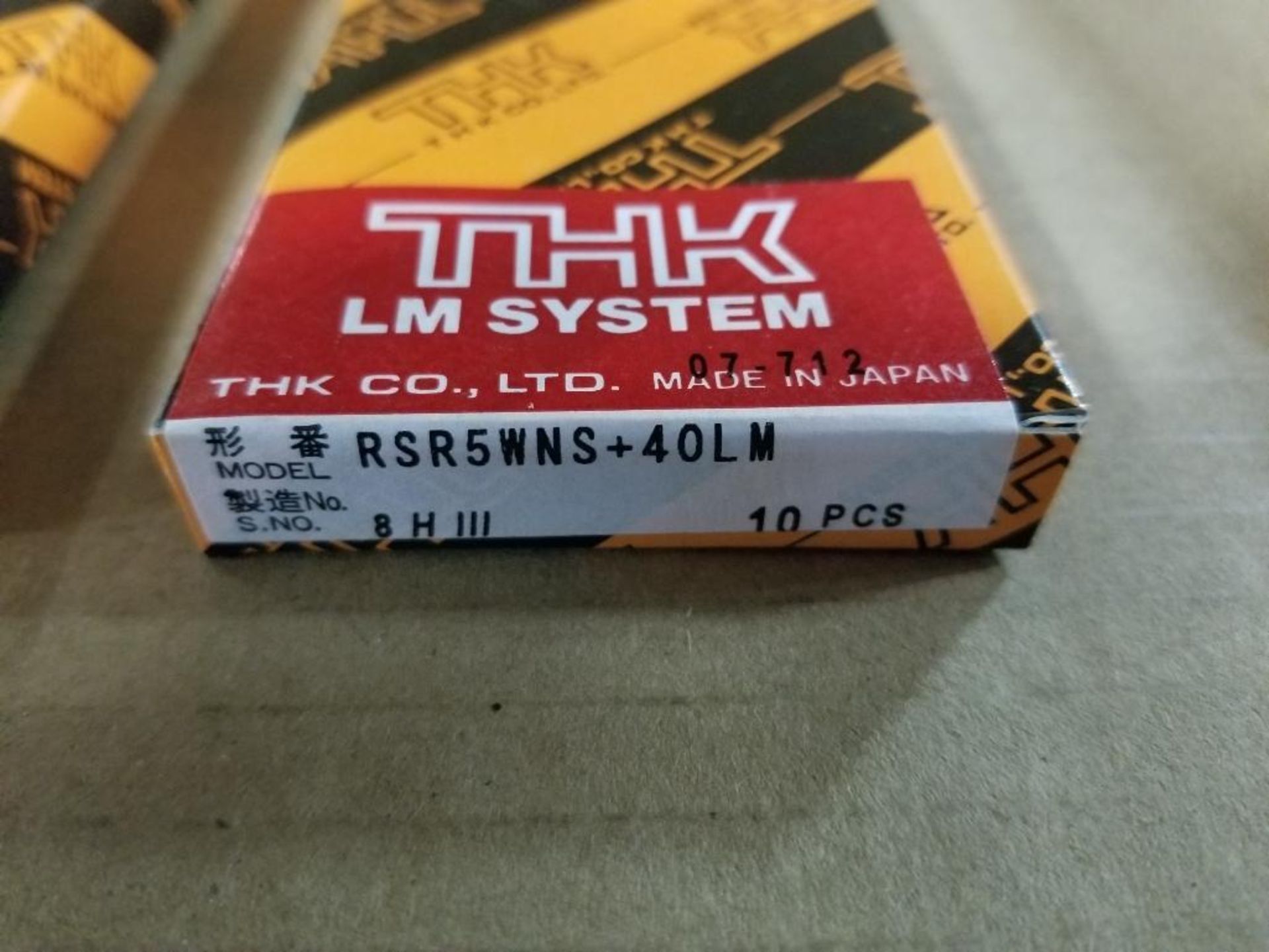 Qty 3 - Box of THK Linear slide. RSR5WNS+40LM. 10pc each. New in box. - Image 5 of 5