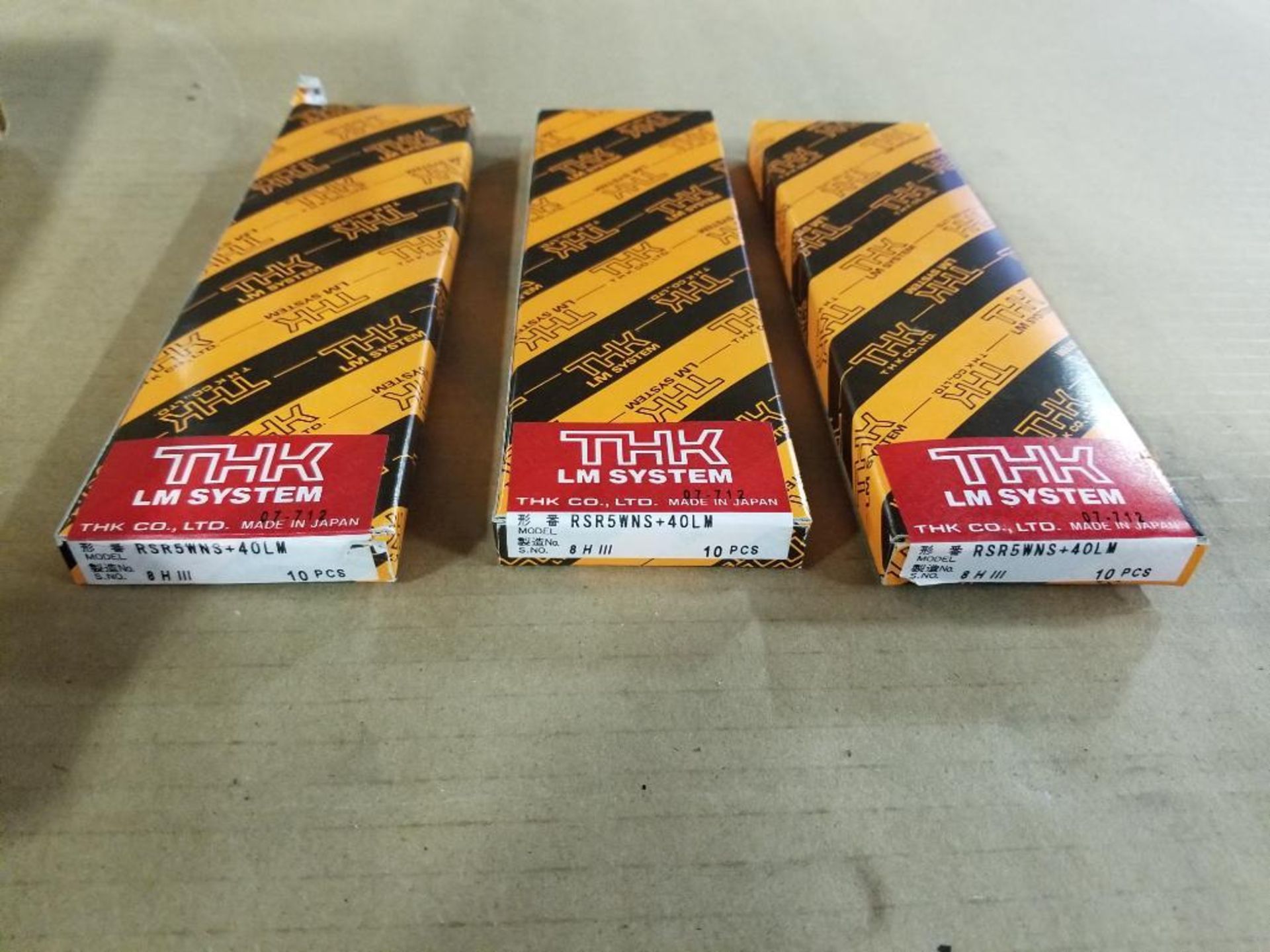 Qty 3 - Box of THK Linear slide. RSR5WNS+40LM. 10pc each. New in box. - Image 3 of 6