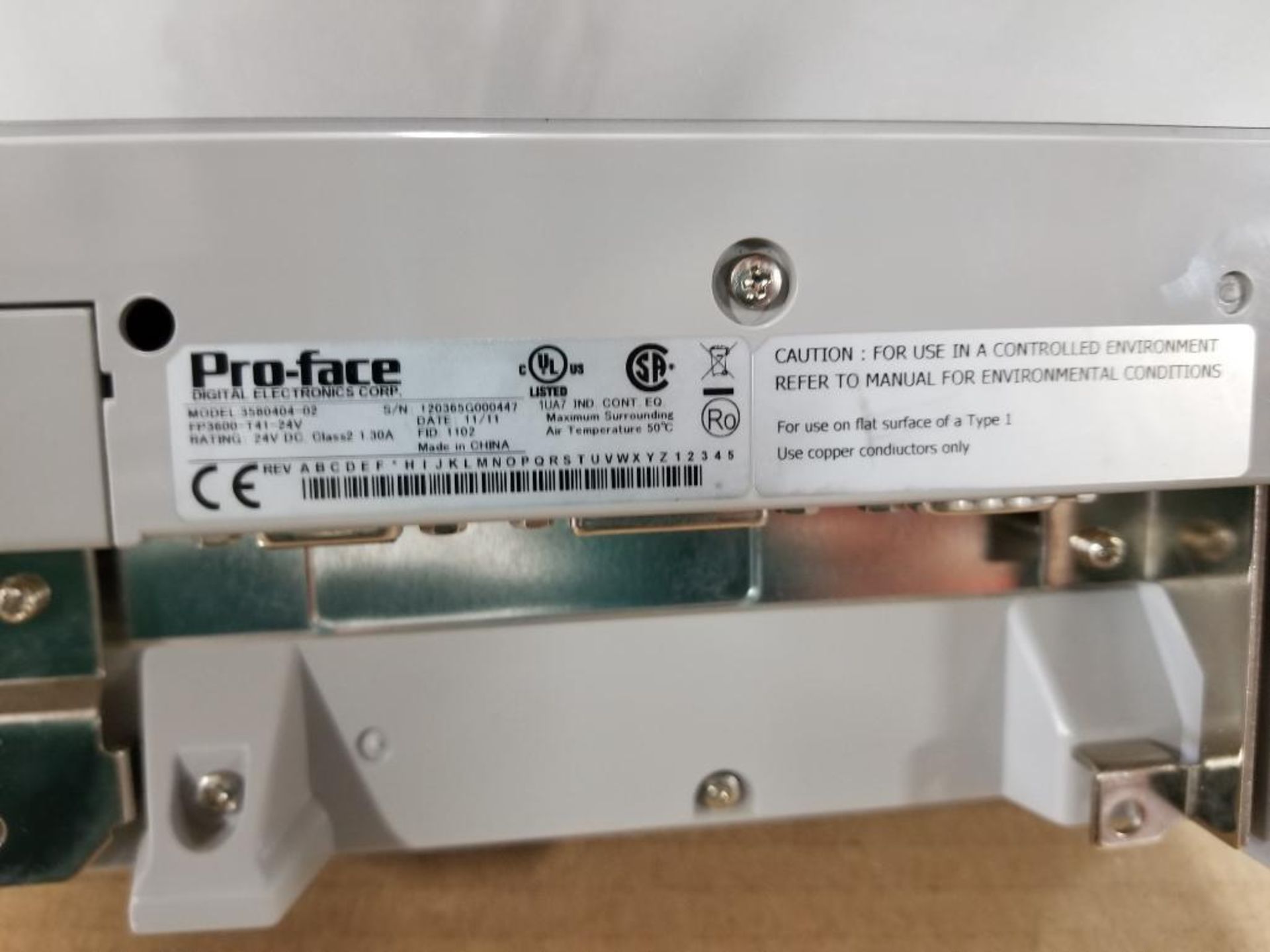 Pro-Face 3580404-02 FP3600-T41-24V user operator panel. - Image 4 of 9