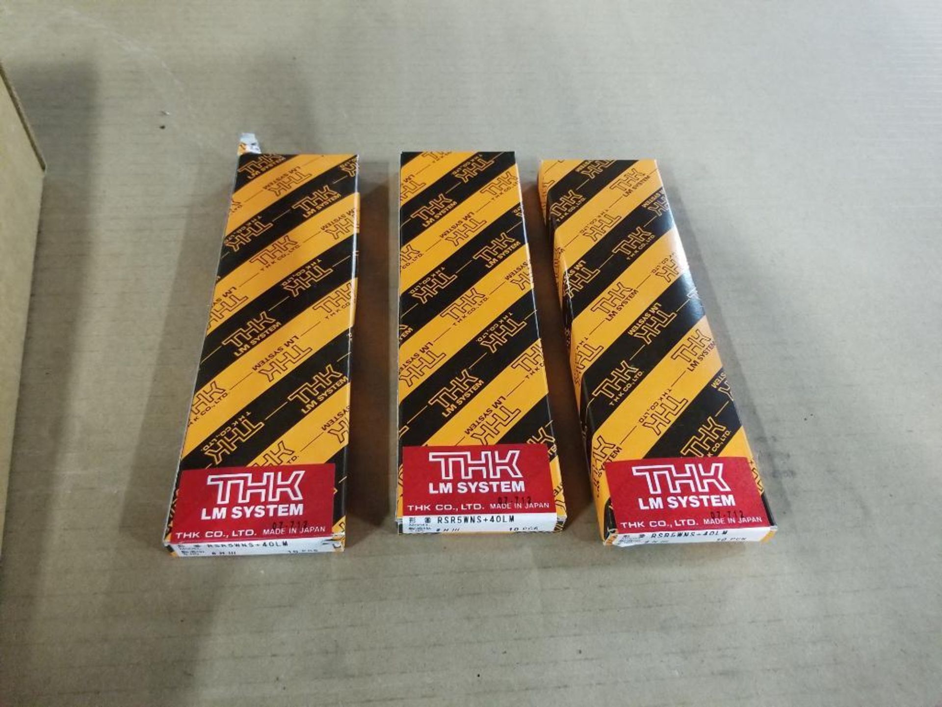 Qty 3 - Box of THK Linear slide. RSR5WNS+40LM. 10pc each. New in box. - Image 2 of 6