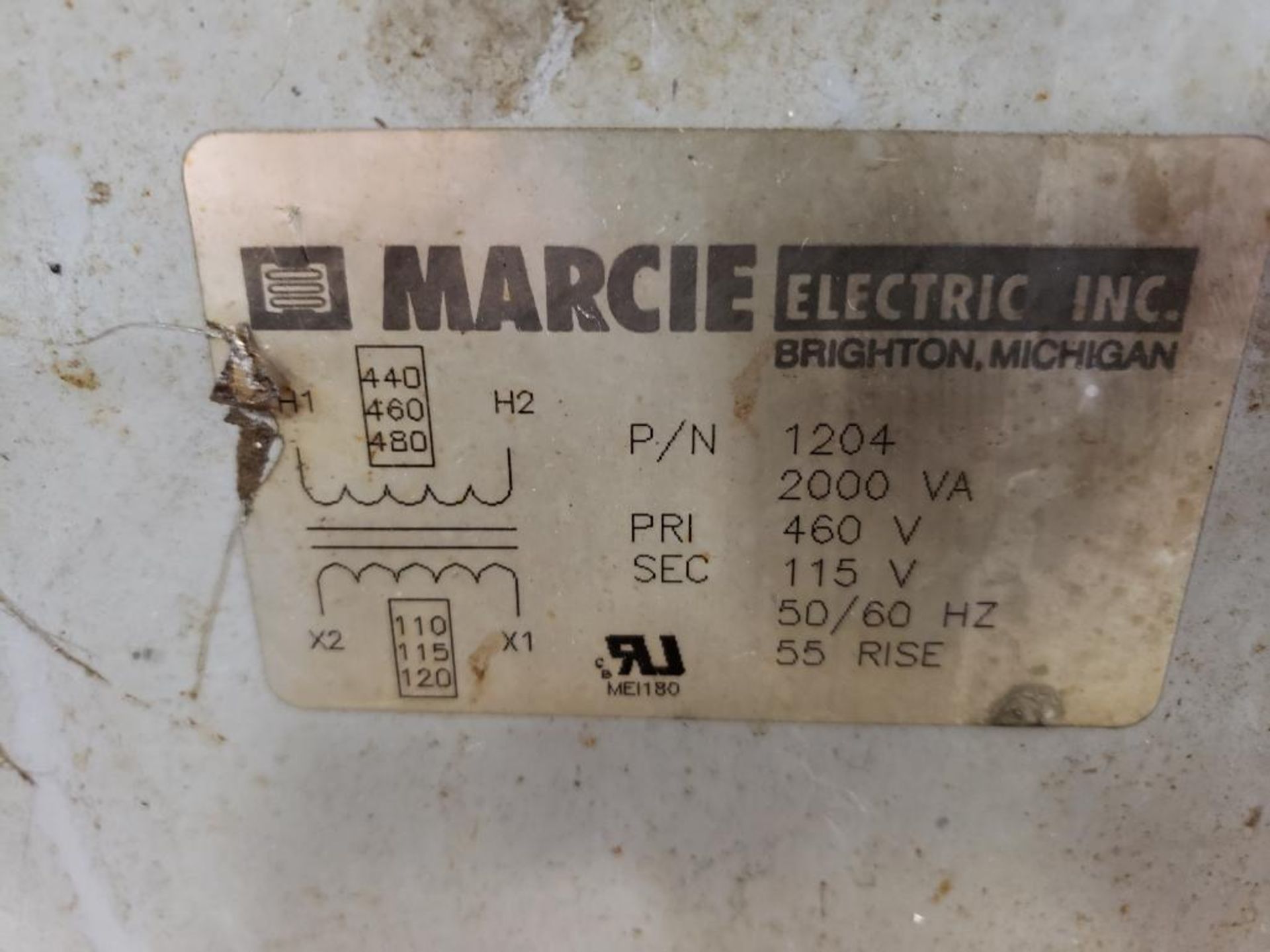 Marcie Electric INC. 1204 2000VA transformer. - Image 2 of 3