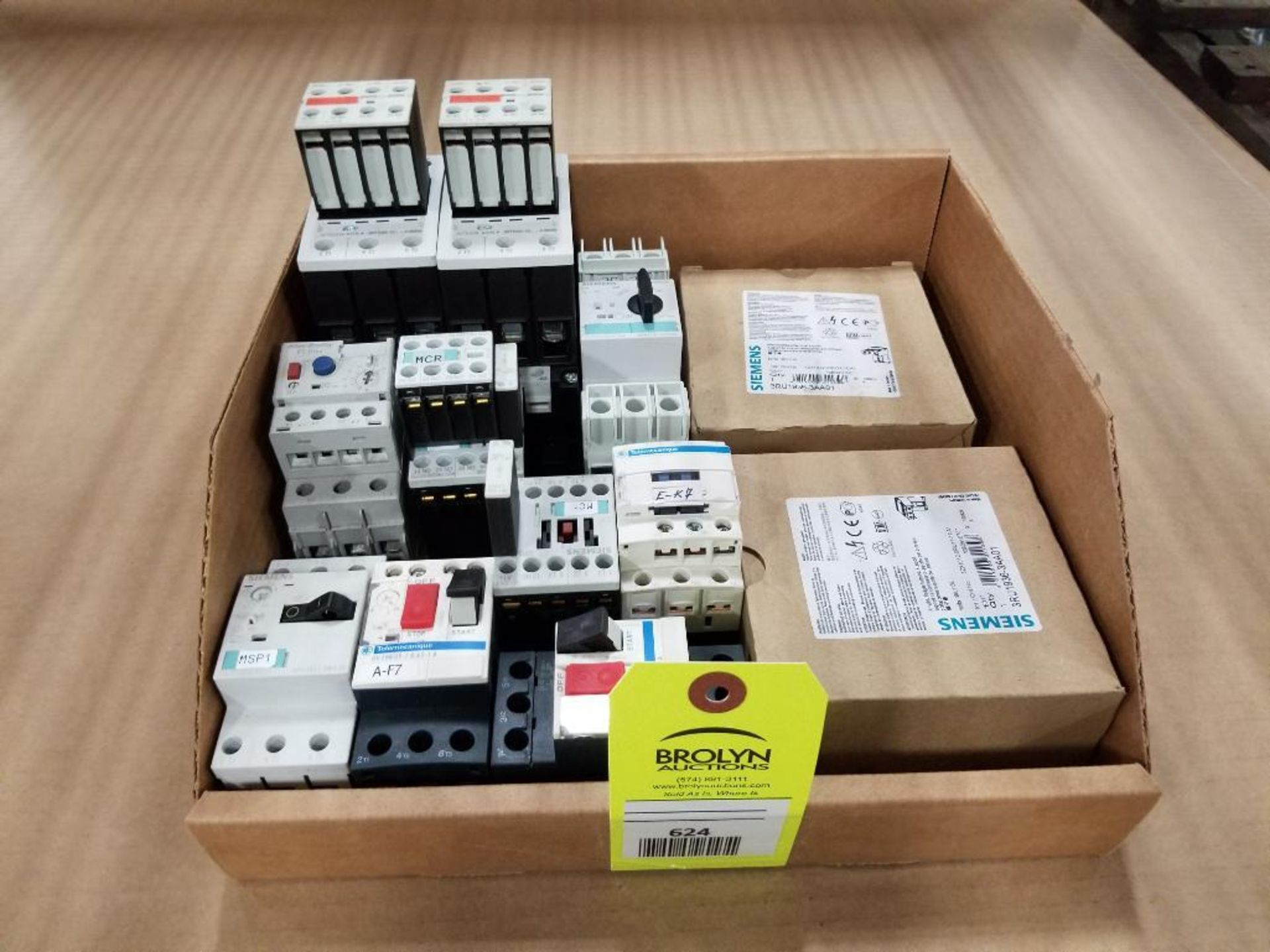 Assorted electrical contactor, relay. Allen Bradley. Telemecanique, Siemens.