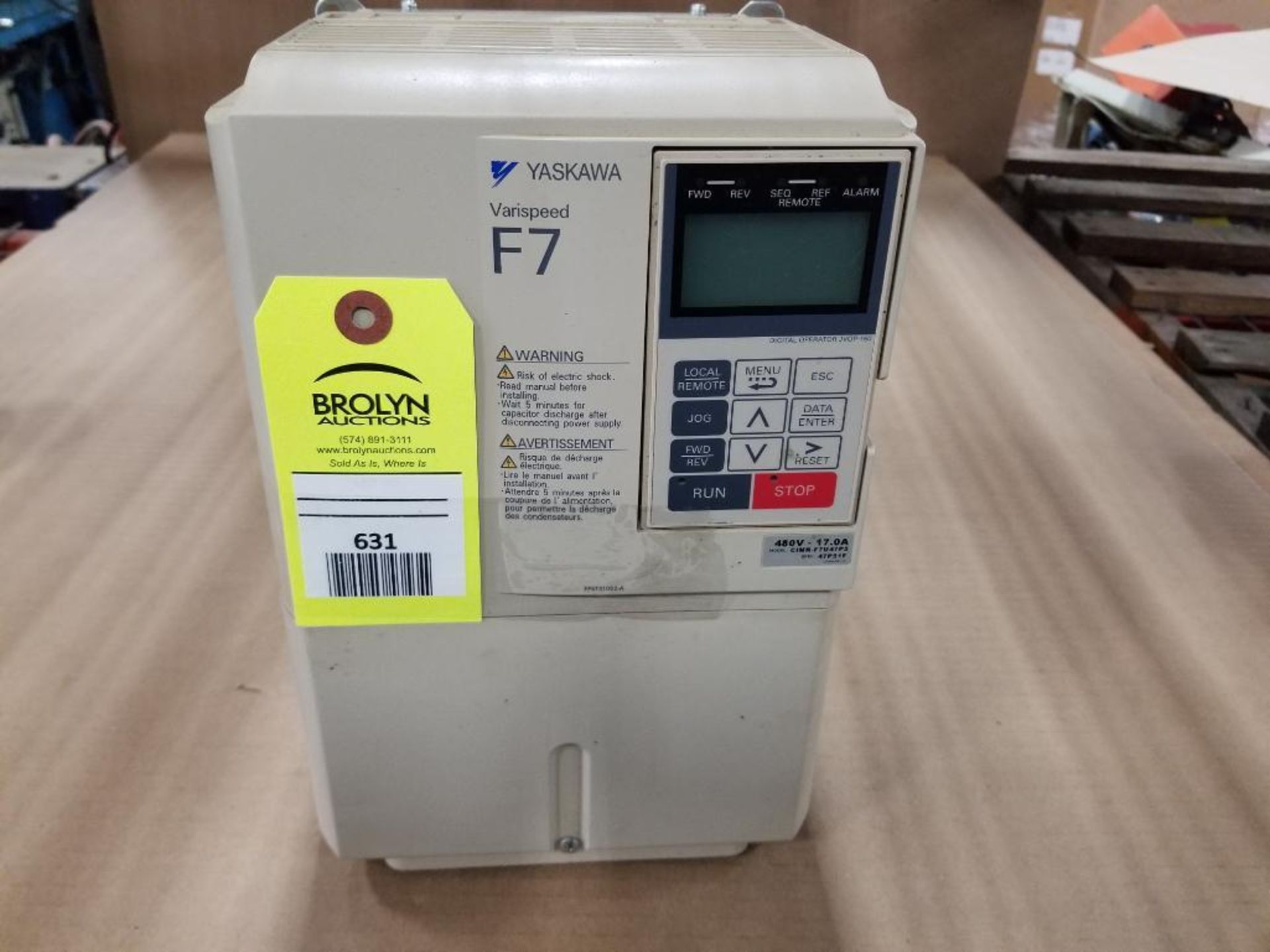 Yaskawa Varispeed F7 drive. CIMR-F7U47P5.