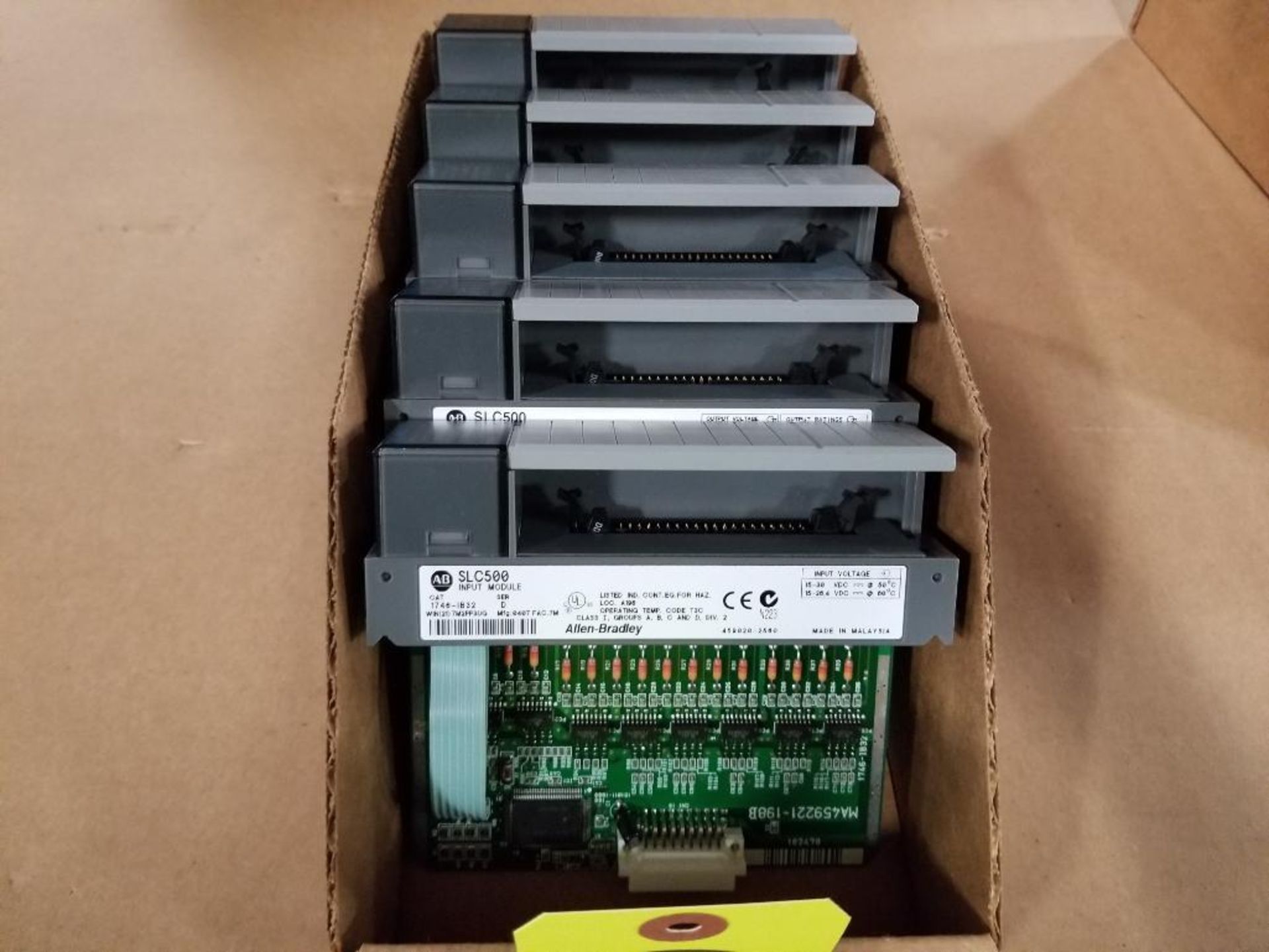 Qty 5 - Assorted Allen Bradley SLC500 input and output module.