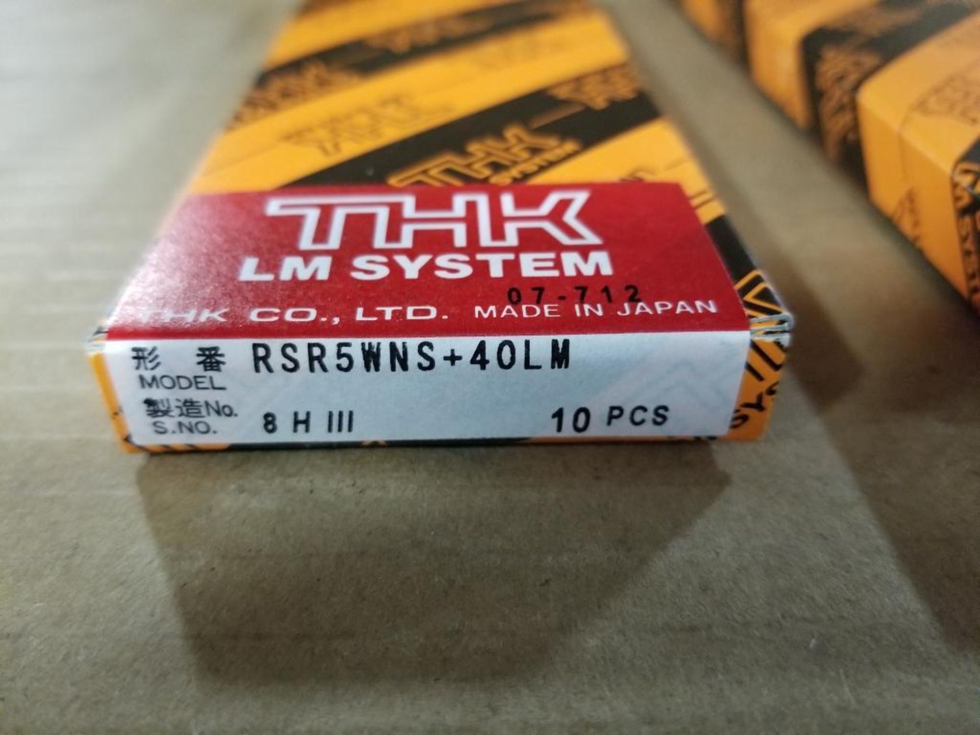 Qty 3 - Box of THK Linear slide. RSR5WNS+40LM. 10pc each. New in box. - Image 3 of 5