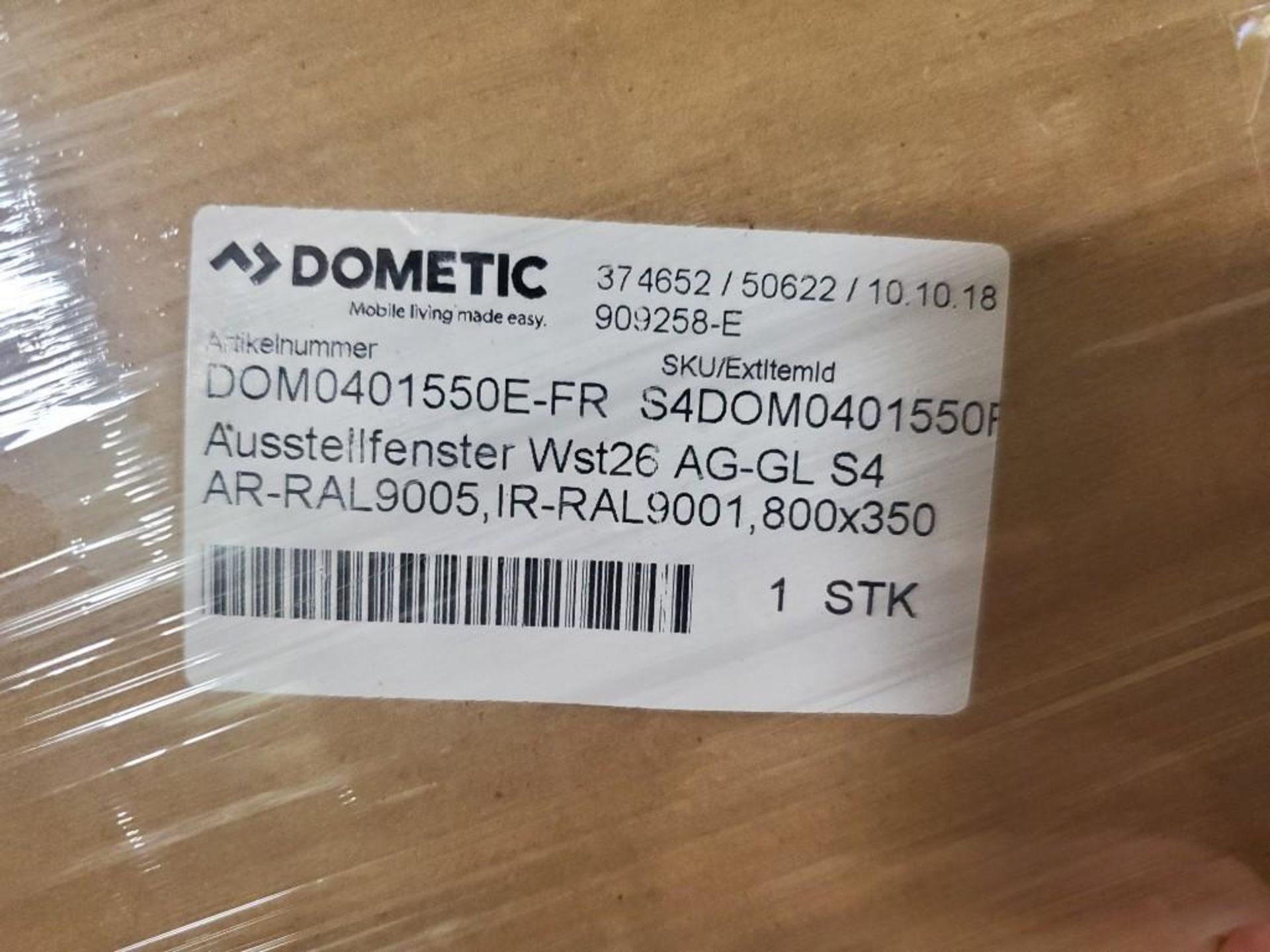 Qty 20 - Dometic window. S4 series. S4DOM0401550F. 800mm x 350mm. 26mm. New in box. - Image 3 of 3
