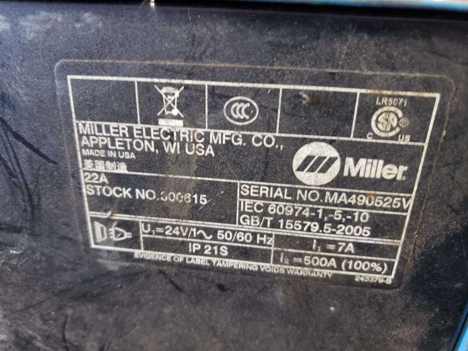 Miller 22A, 24V Welder Wire Feeder. 300615. - Image 4 of 4