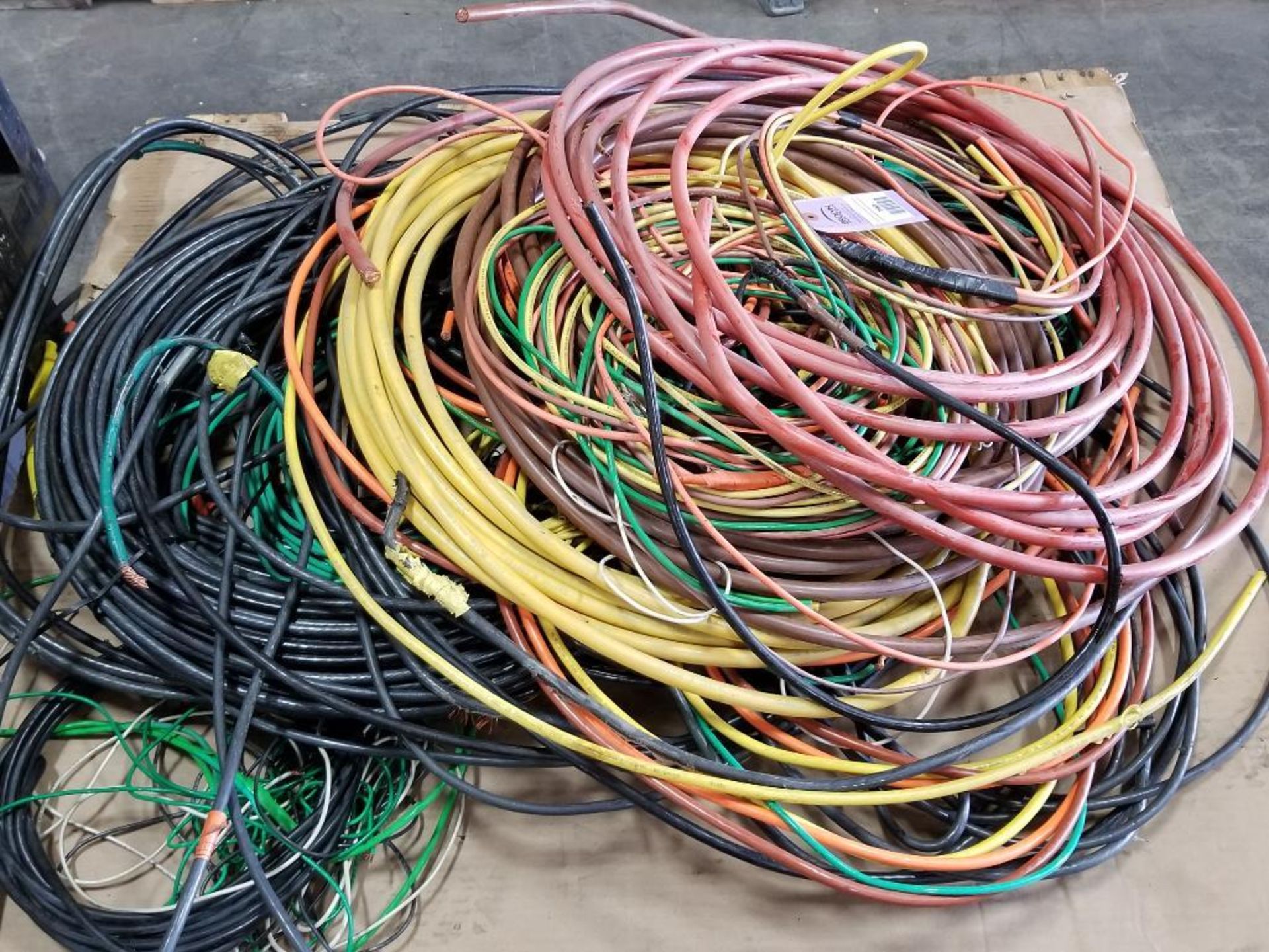 Pallet of assorted electrical wiring.