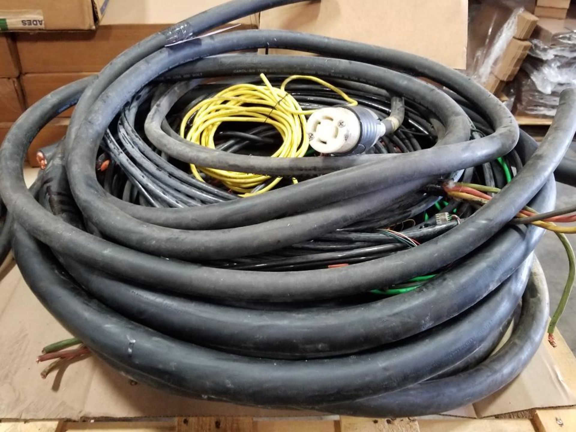 Stack of assorted electrical wiring.