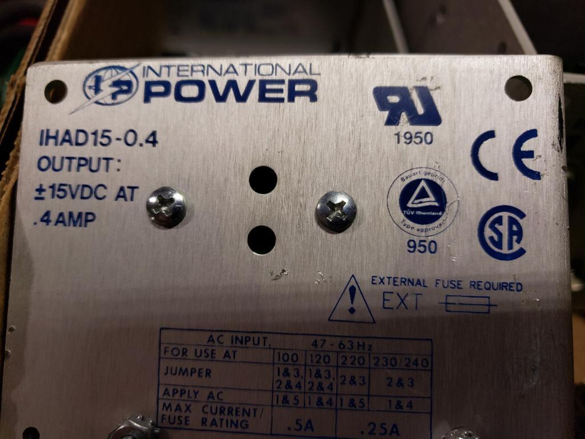 Qty 5 - Assorted electric power supply. Power One, Sola, International Power. - Image 4 of 5