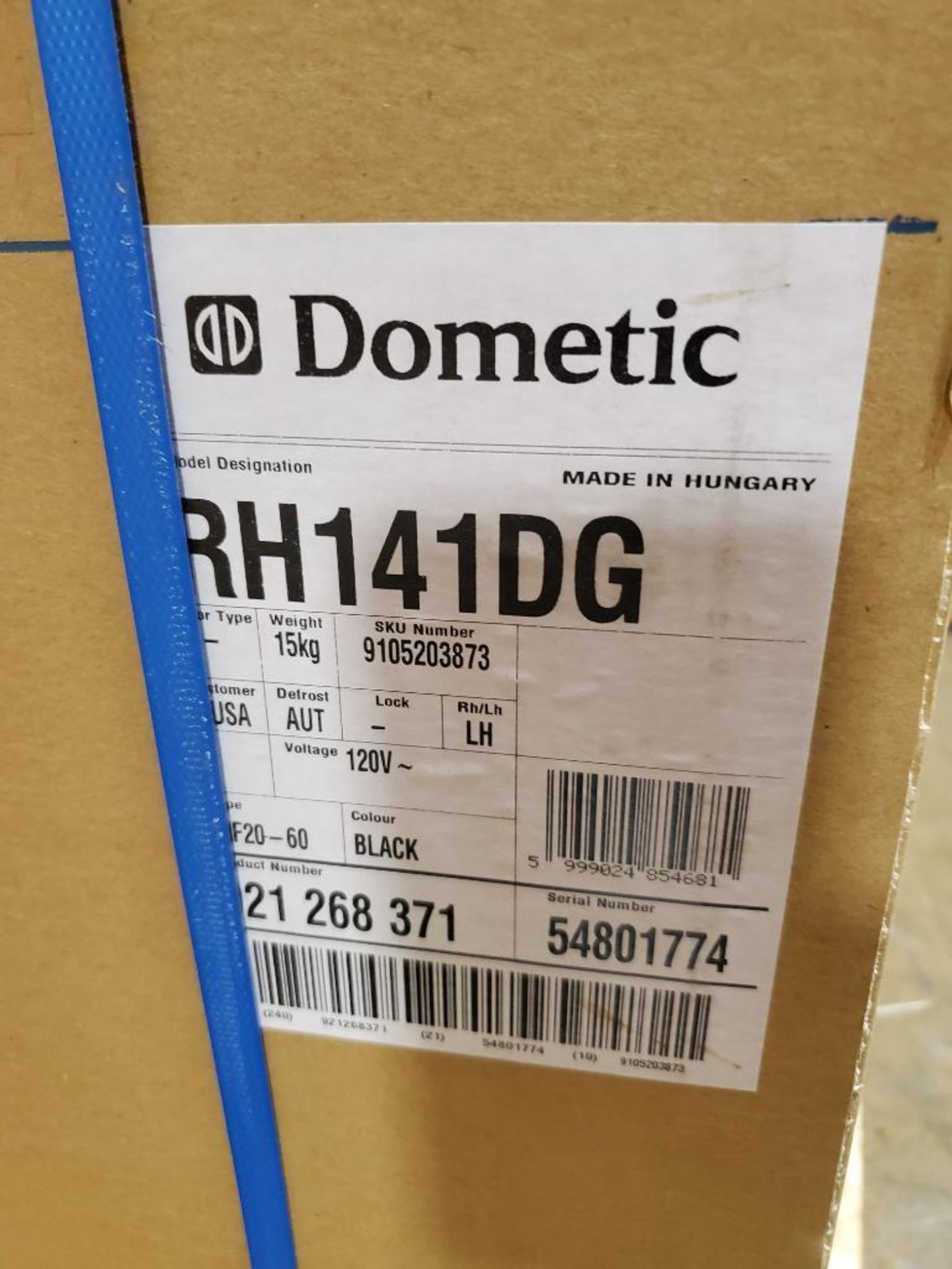 Qty 4 - Dometic refrigerator. Model RH141DG. 120v, black. New in box. - Image 4 of 4