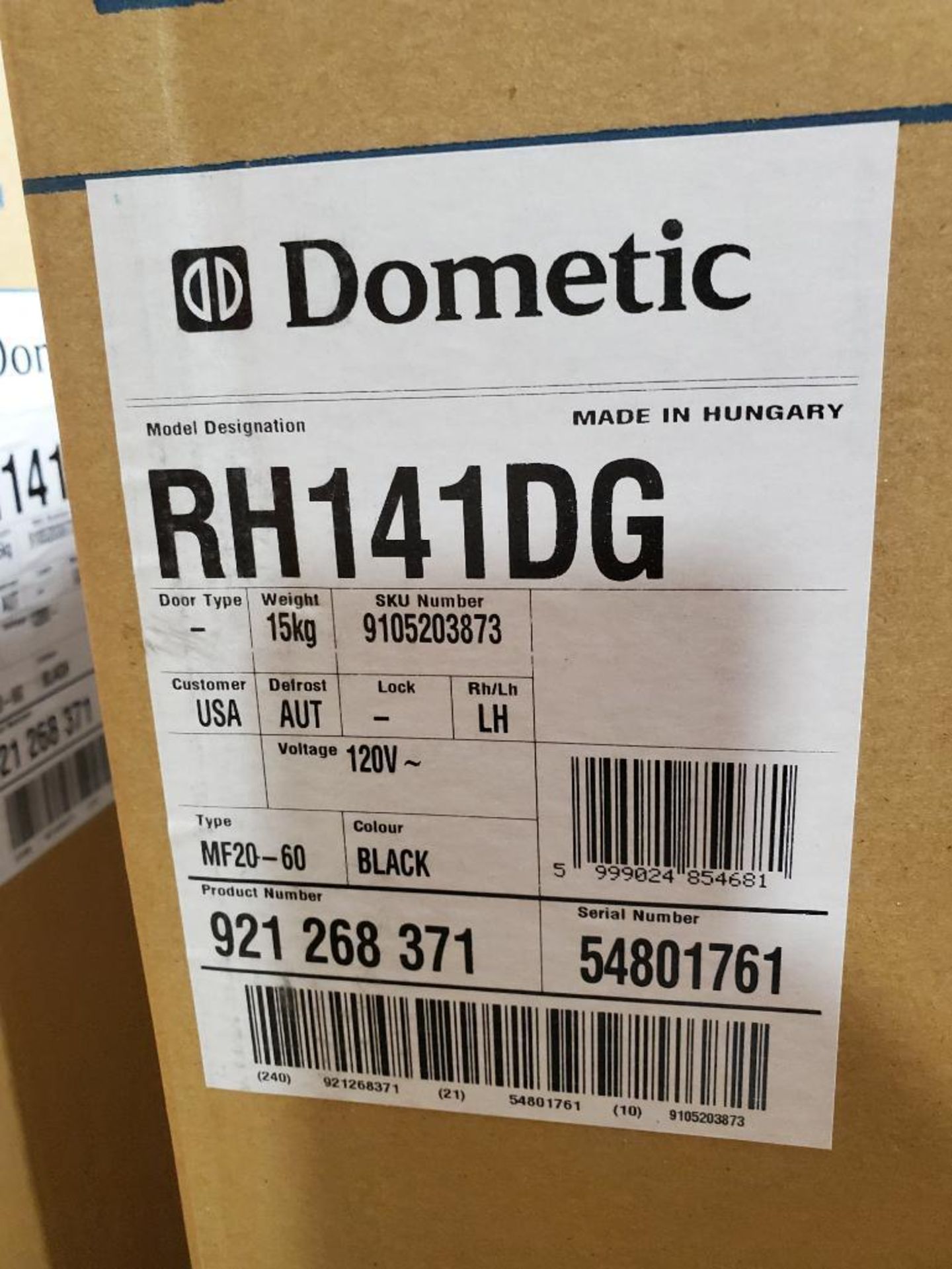 Qty 3 - Dometic refrigerator. Model RH141DG. 120v, black. New in box. - Image 4 of 4