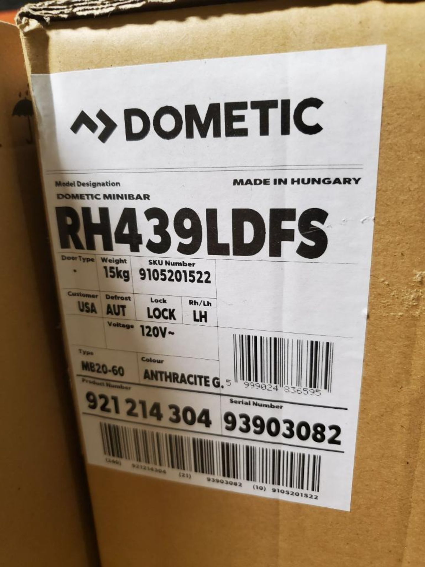 Qty 4 - Dometic minibar. Model RH449LDFS. 120v. New in box. - Image 4 of 4