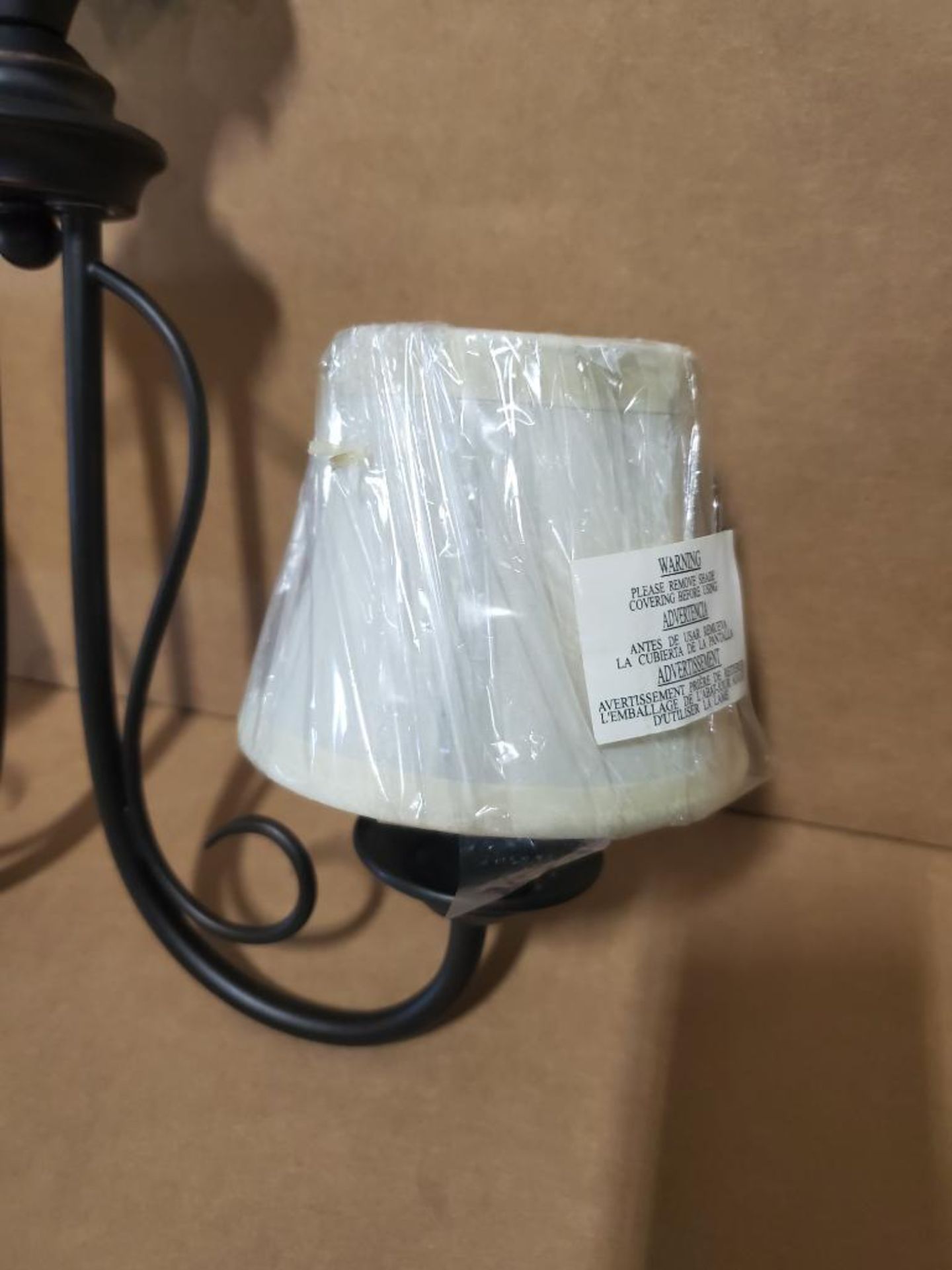 Qty 159 - SunLink 12 volt 2-light chandelier w/ shade. Part # RV-181302-744. New in bulk box. - Image 3 of 9