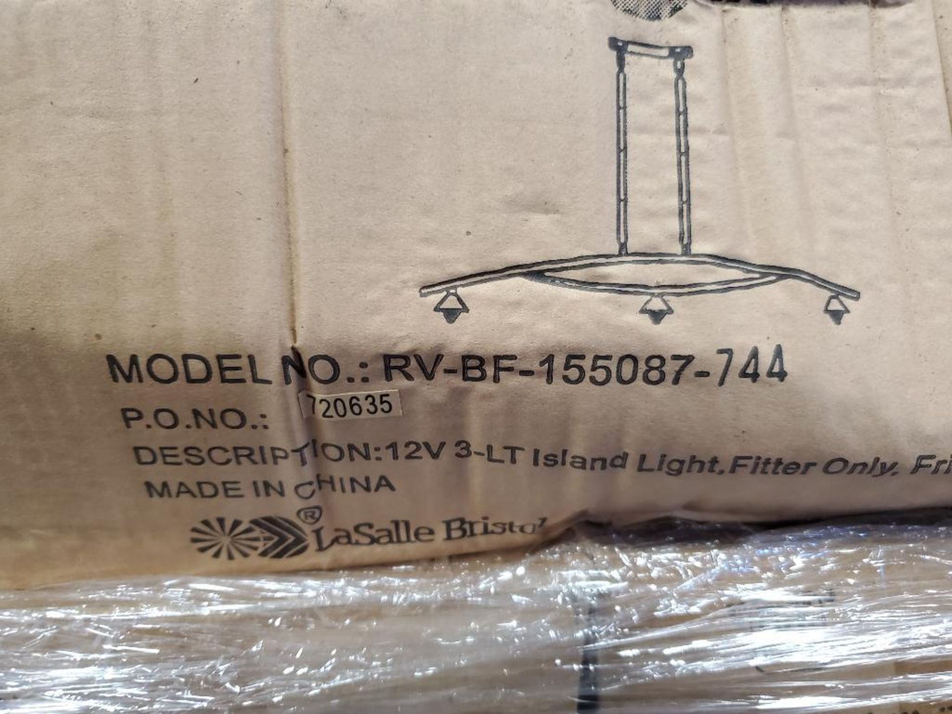 Qty 156 - SunLink 12V 3-LT island light fitter. Model RV-BF-155087-744. New in bulk box. - Image 9 of 11