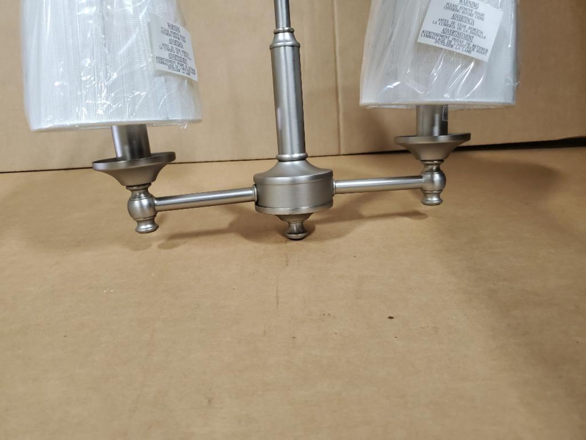 Qty 96 - SunLink 12 volt 2-light chandelier. Part #RV-185302-401. New in bulk box. - Image 3 of 9