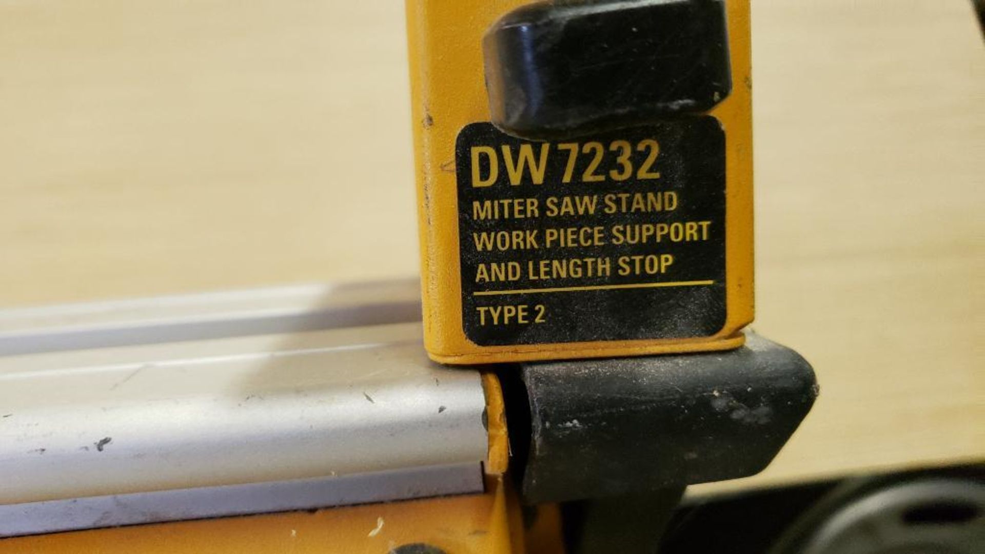 DeWalt DWX723 heavy duty miter saw stand. DW7232 miter saw stand work piece support. DW7231 bracket. - Image 7 of 9