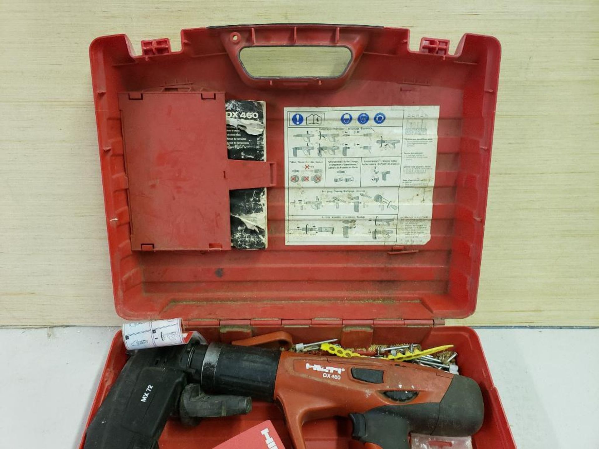 Hilti DX460 powder actuated fastening tool, with MX72 nail magazine. - Image 4 of 8