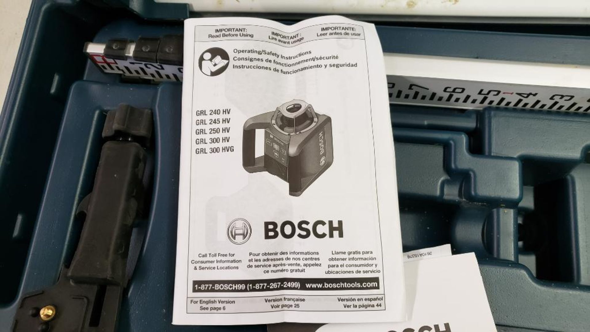 Bosch GRL 250 HV Professional rotarty laser kit. - Image 7 of 9