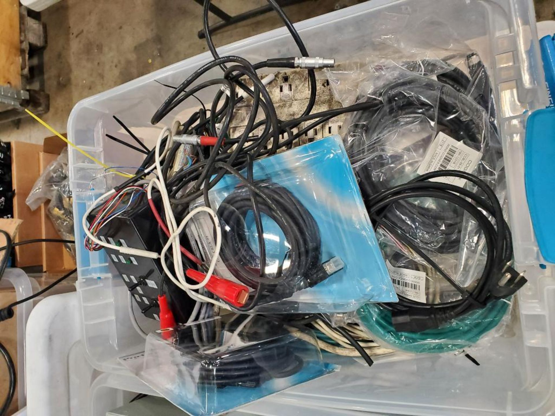 Assorted electrical power supply, cords, chargers, hand tool cutter, hand held scanners. - Image 2 of 17