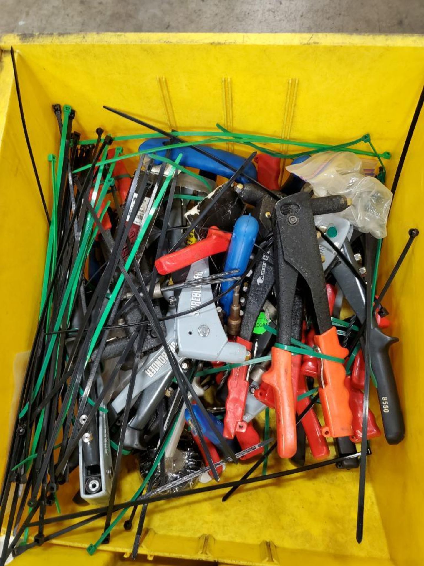 Assorted hand and air tools. Drivers, Pop Guns, caulk guns, ties and clippers. - Image 4 of 4