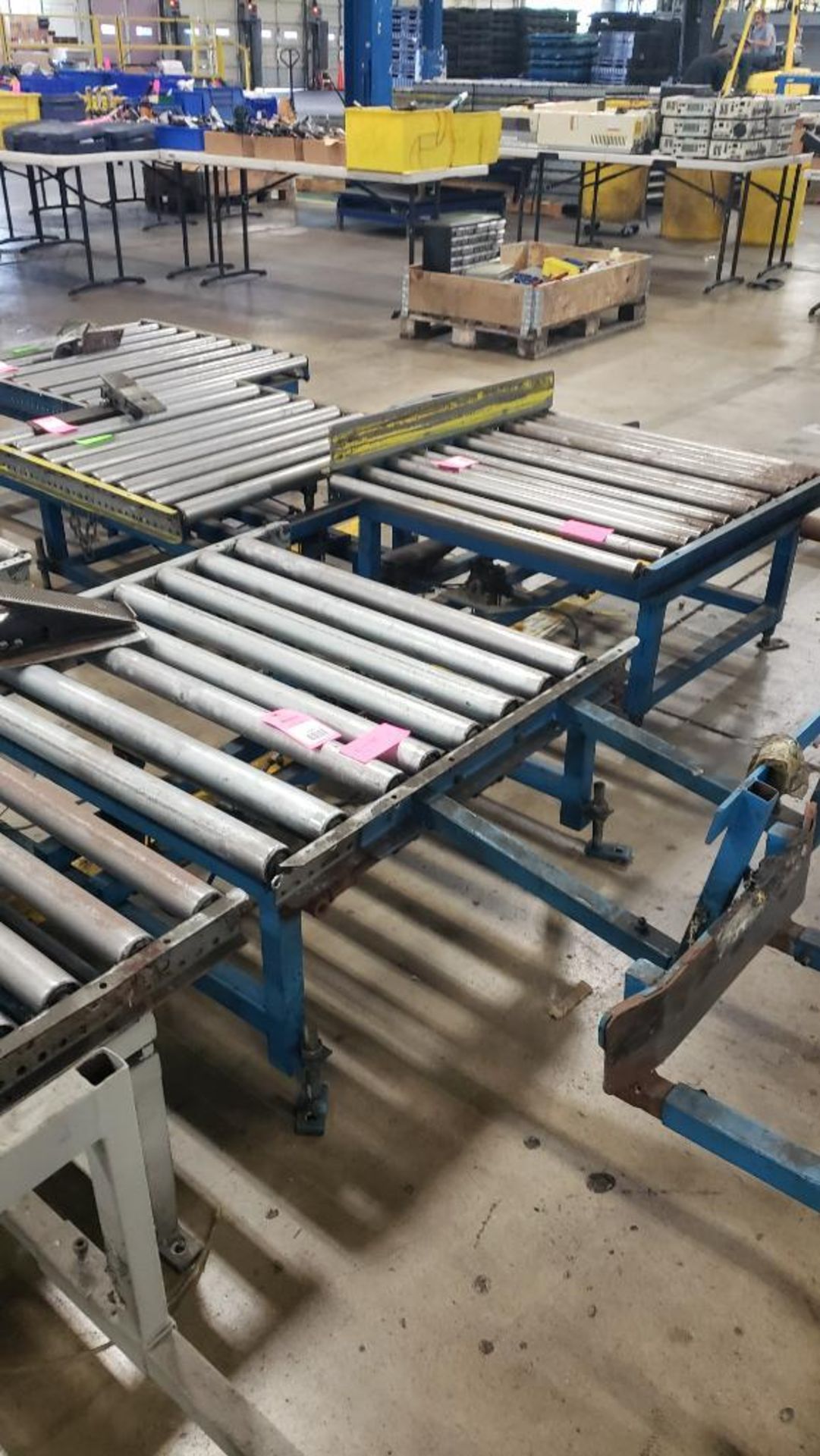 Roller table conveyor section. 34" W x 54" L.