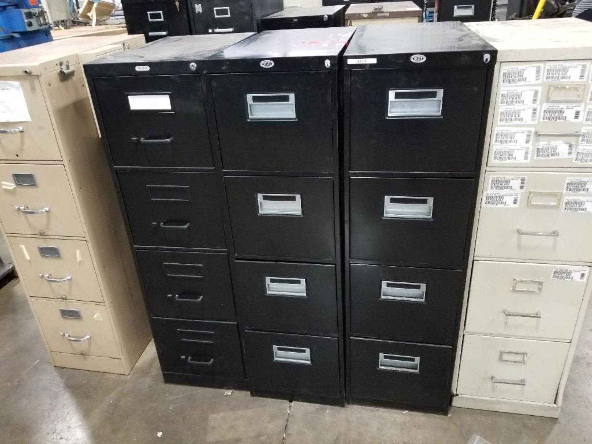 Qty 5 - Filing cabinets. 15x28x52 WxDxH. - Image 2 of 4