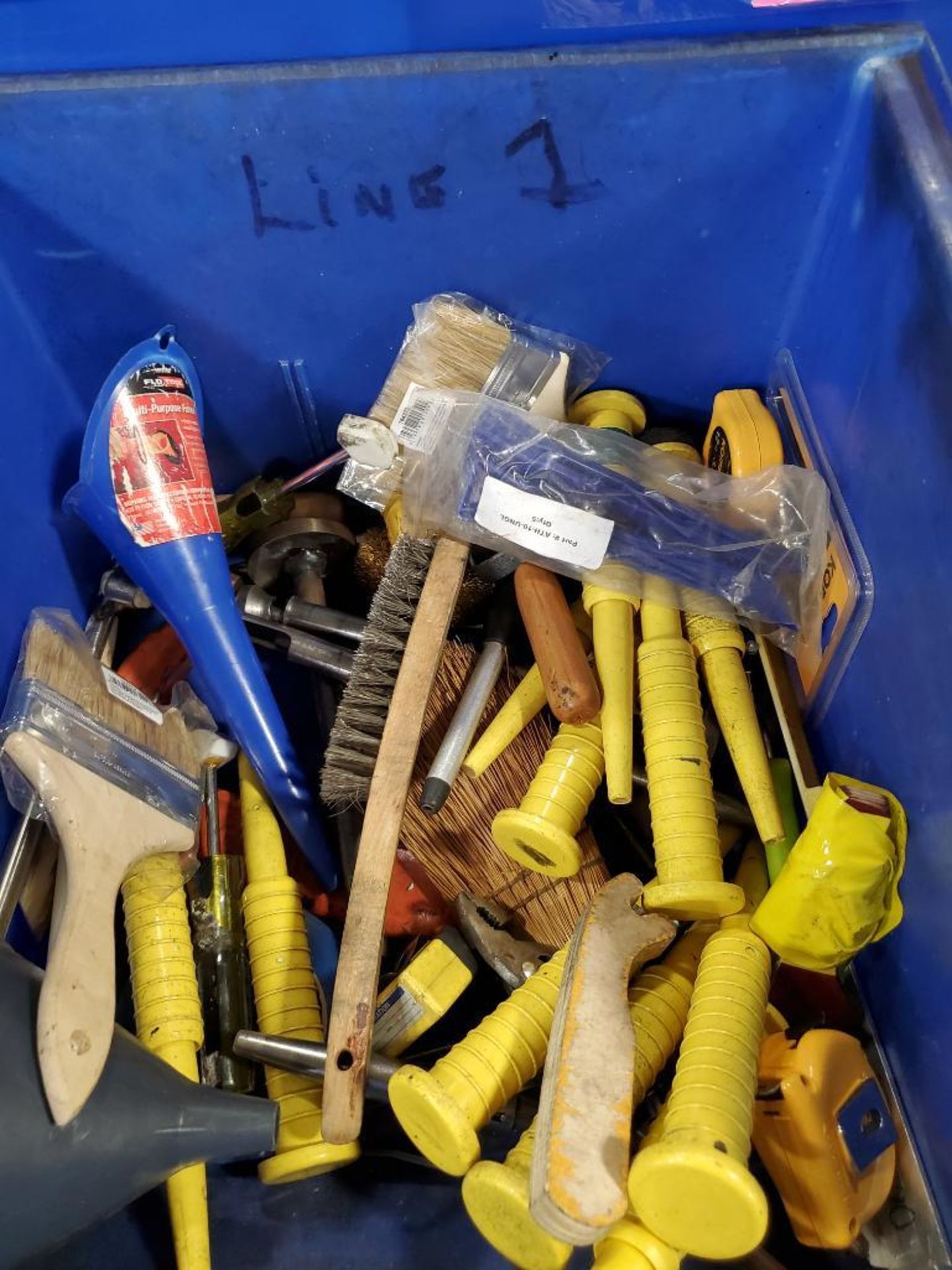 Assorted hand tools. Paint supplies, caulk guns, clamps. - Image 3 of 6