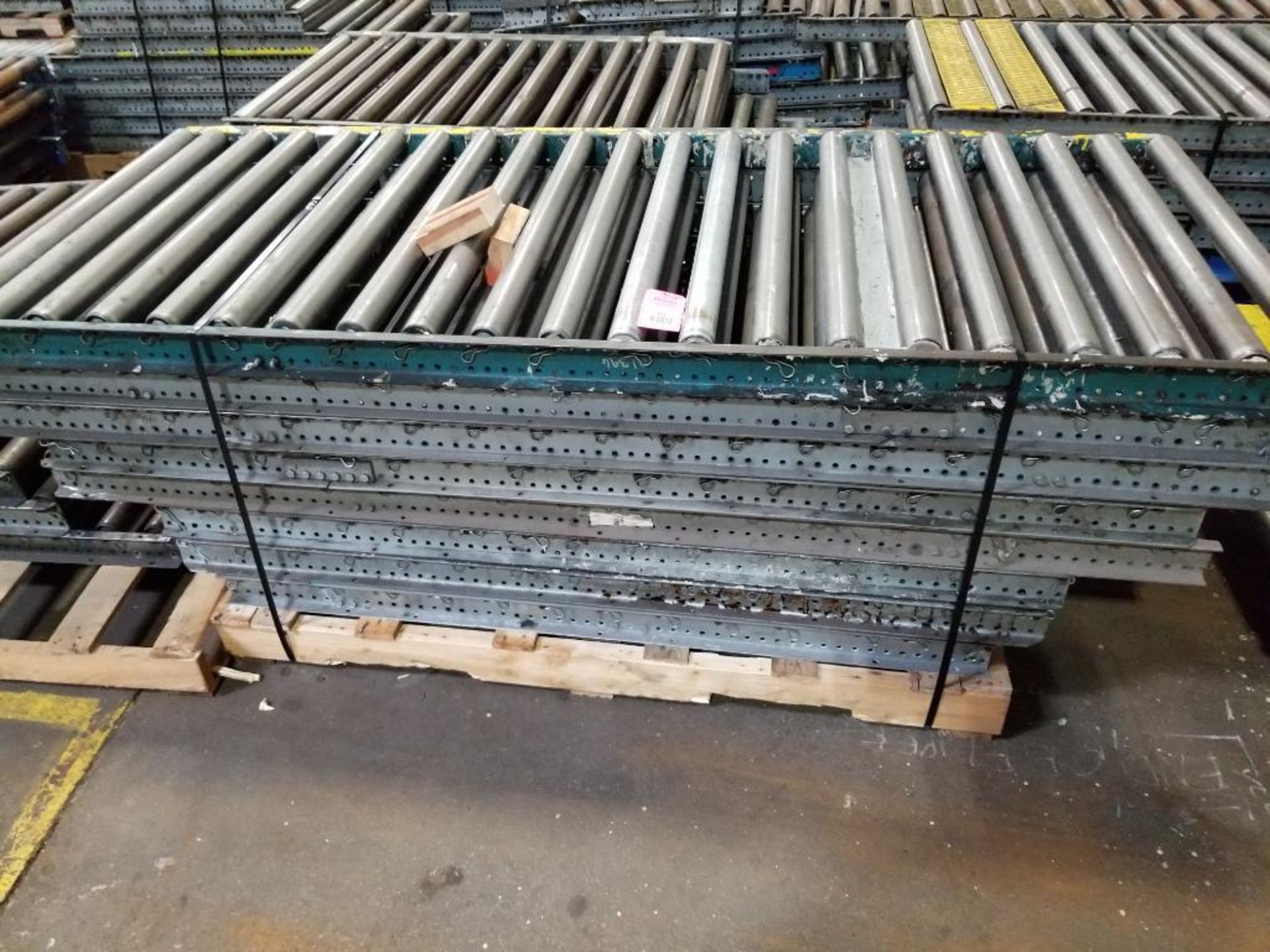 Qty 8 - Assorted roller conveyor section. 34" Wide. - Image 2 of 3