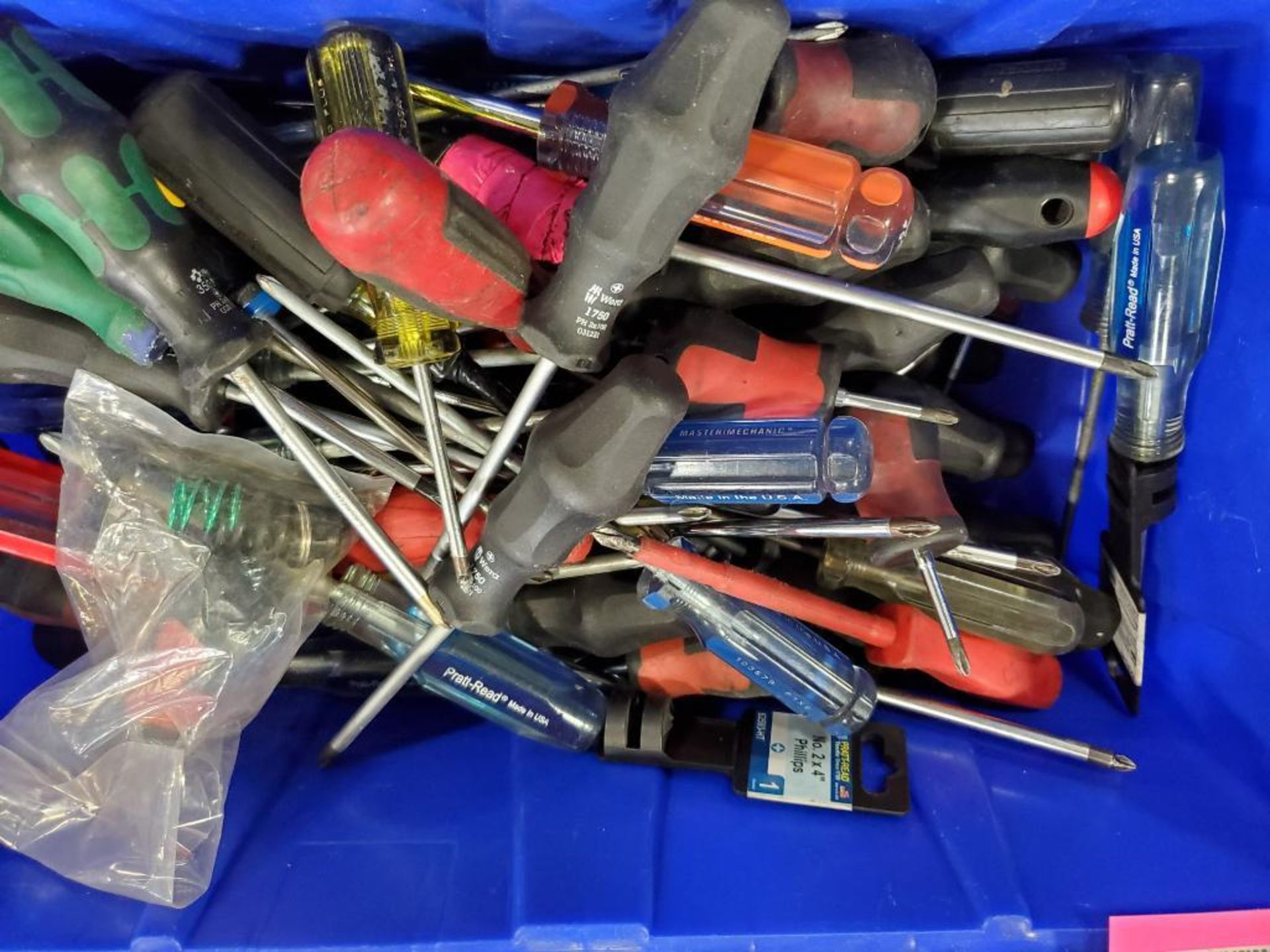 Assorted hand tools and power tool accessories. Drill extensions, sockets, screwdrivers. - Image 2 of 4