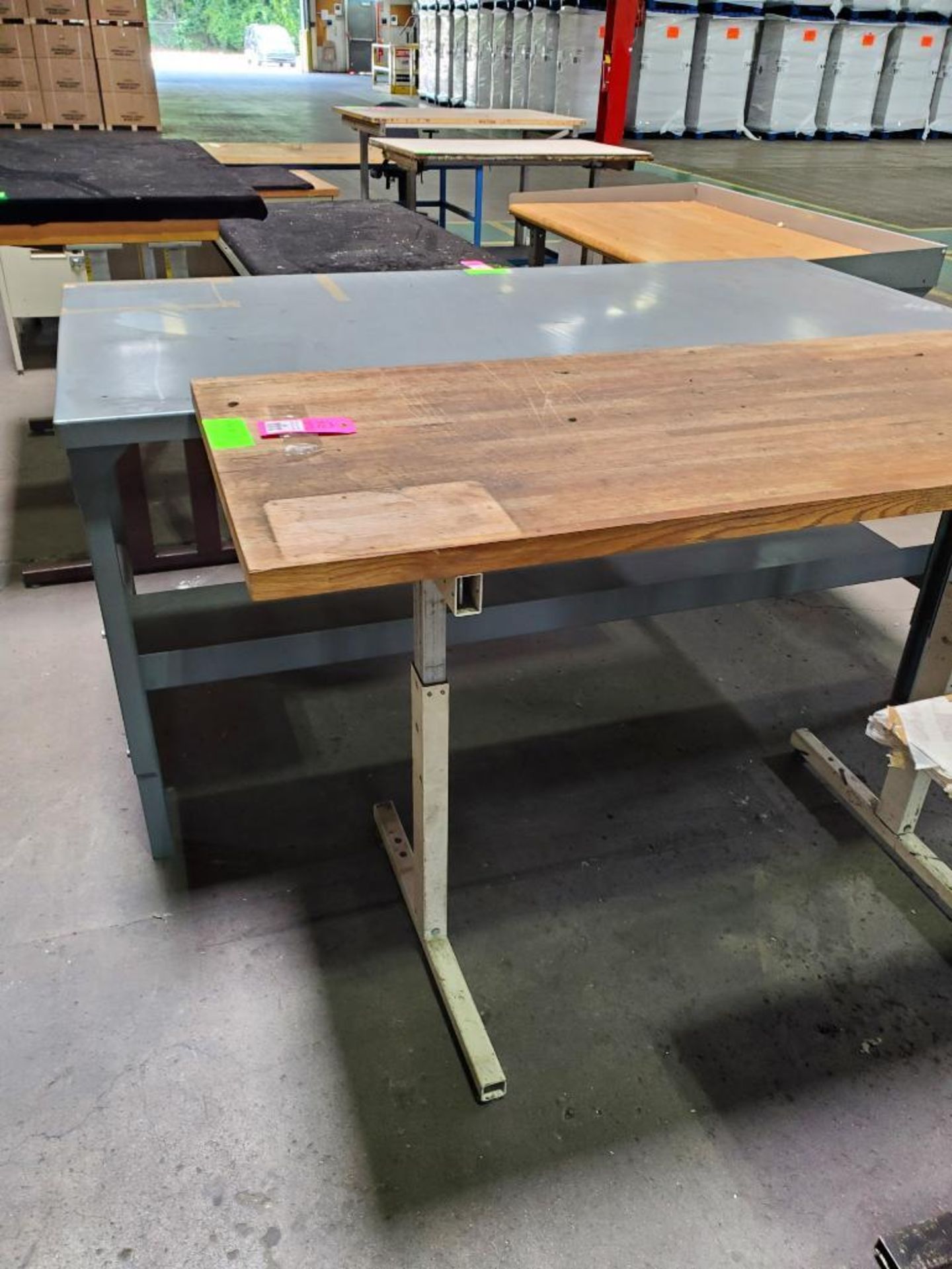 Qty 2 - Shop table. 72x36x35, 60x24x37. WxDxH. - Image 3 of 4