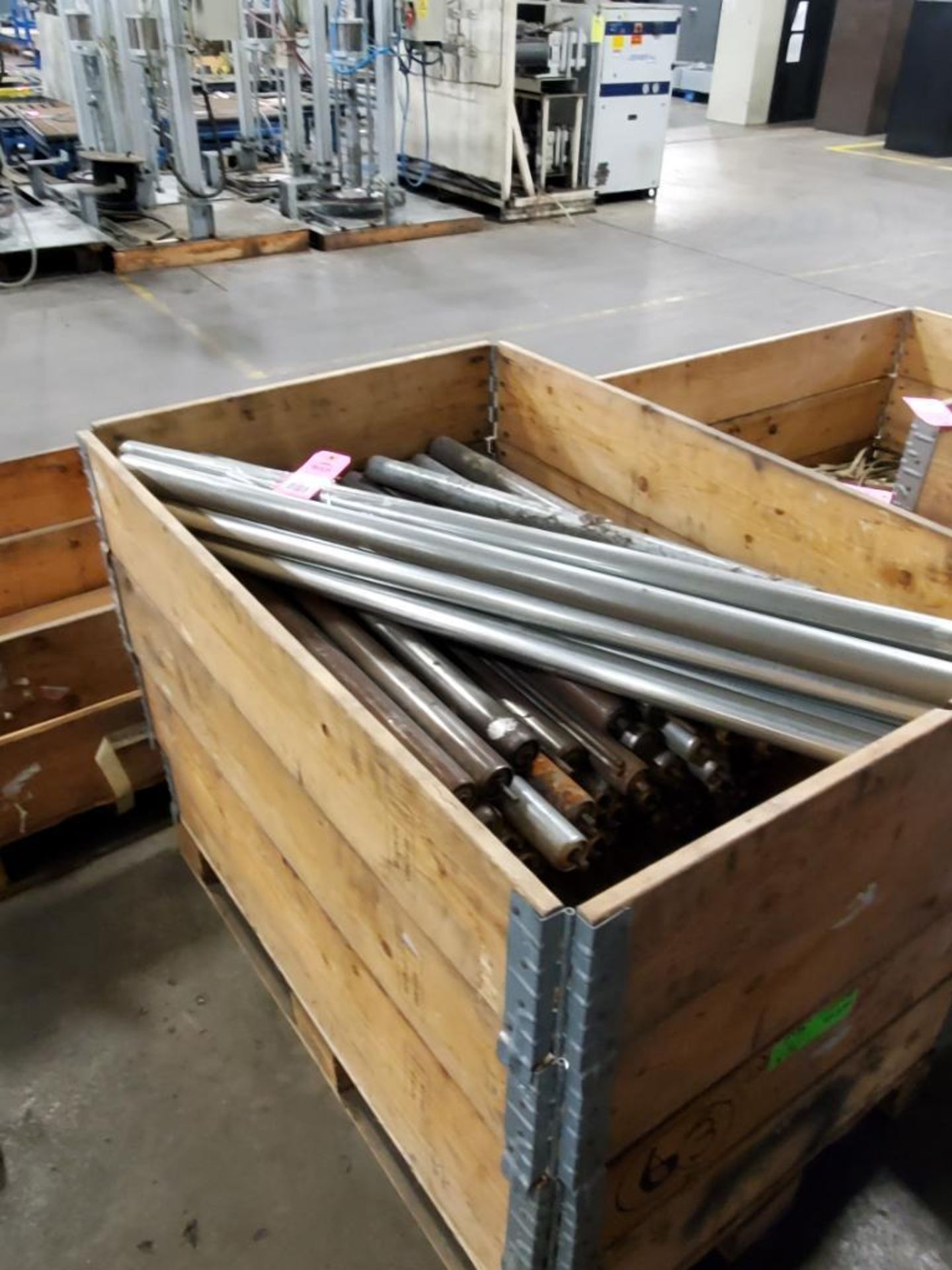 Crate of assorted roller table rollers. - Image 2 of 2