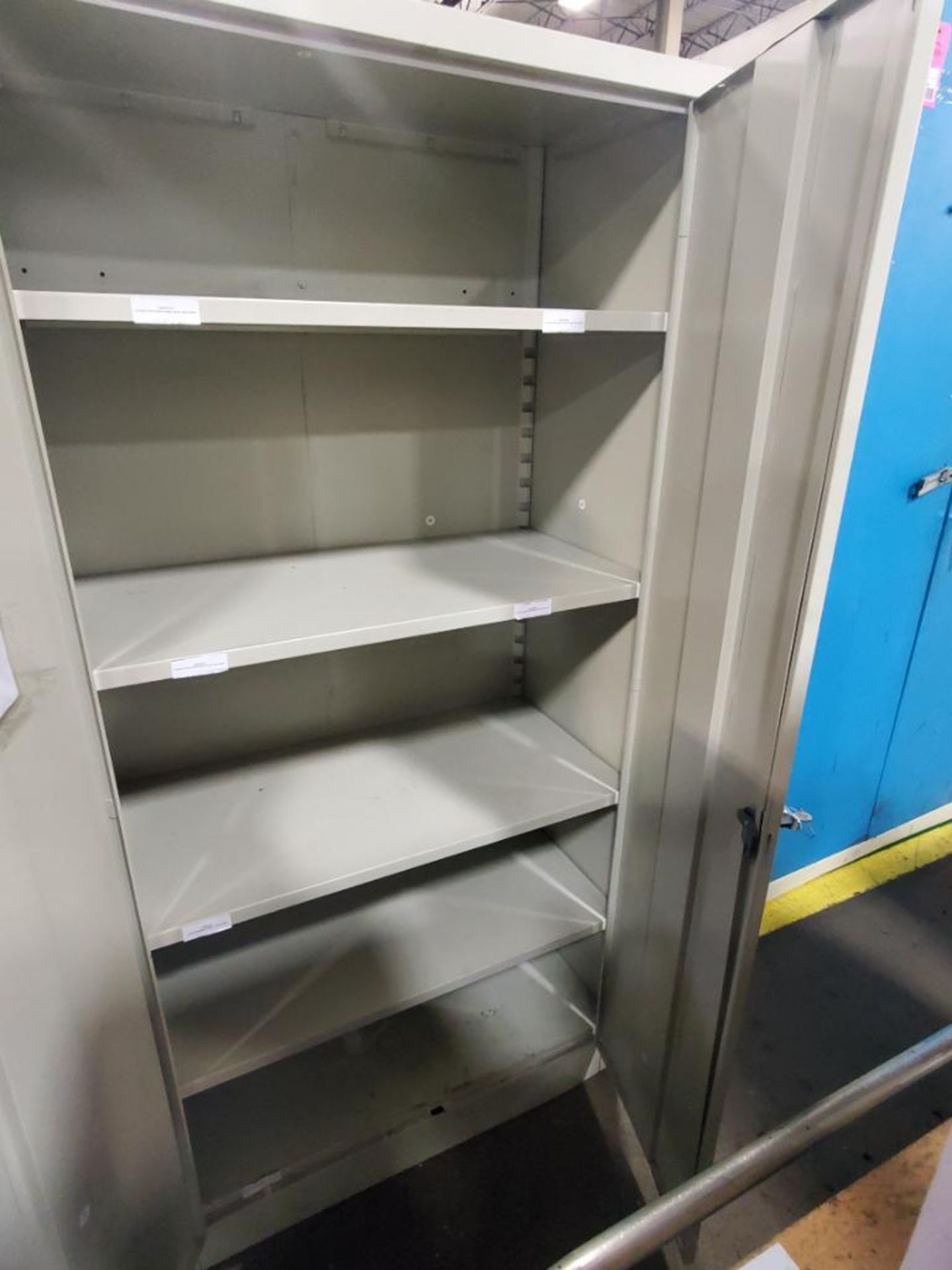 Qty 2 - Storage cabinets with contents included. 36x18x72, 42x18x76 WxDxH. - Image 2 of 7