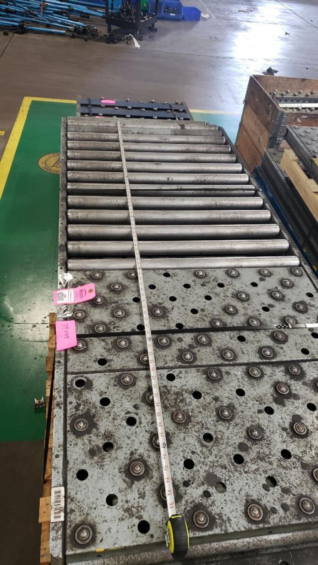Qty 11 - Sections of roller conveyor. 34" W x 79" longest length. - Image 4 of 4