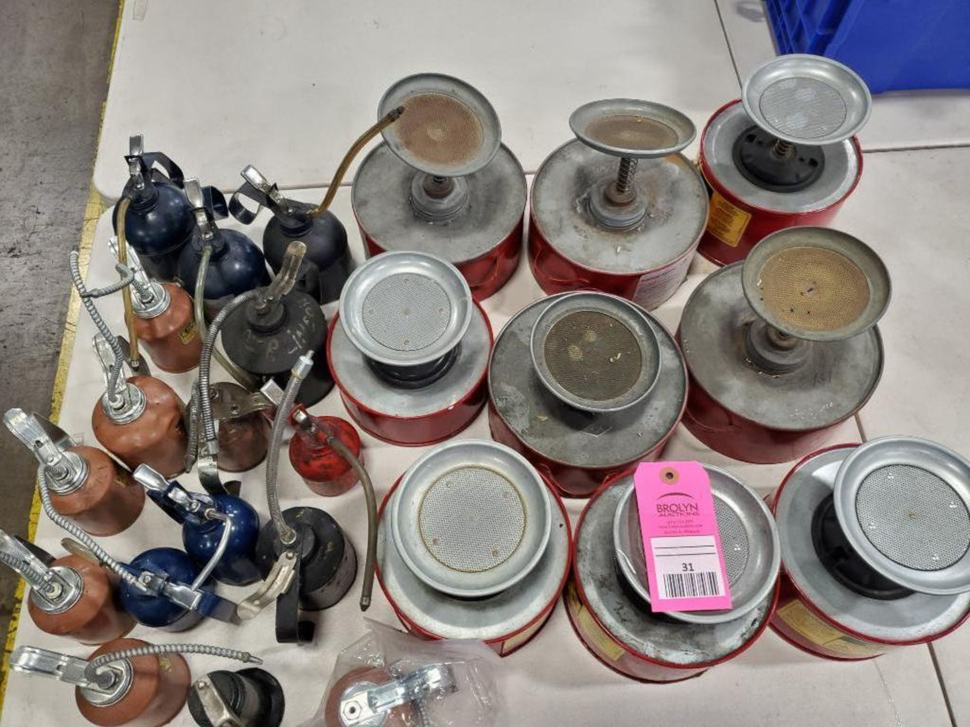 Assorted oilers and lubricators.