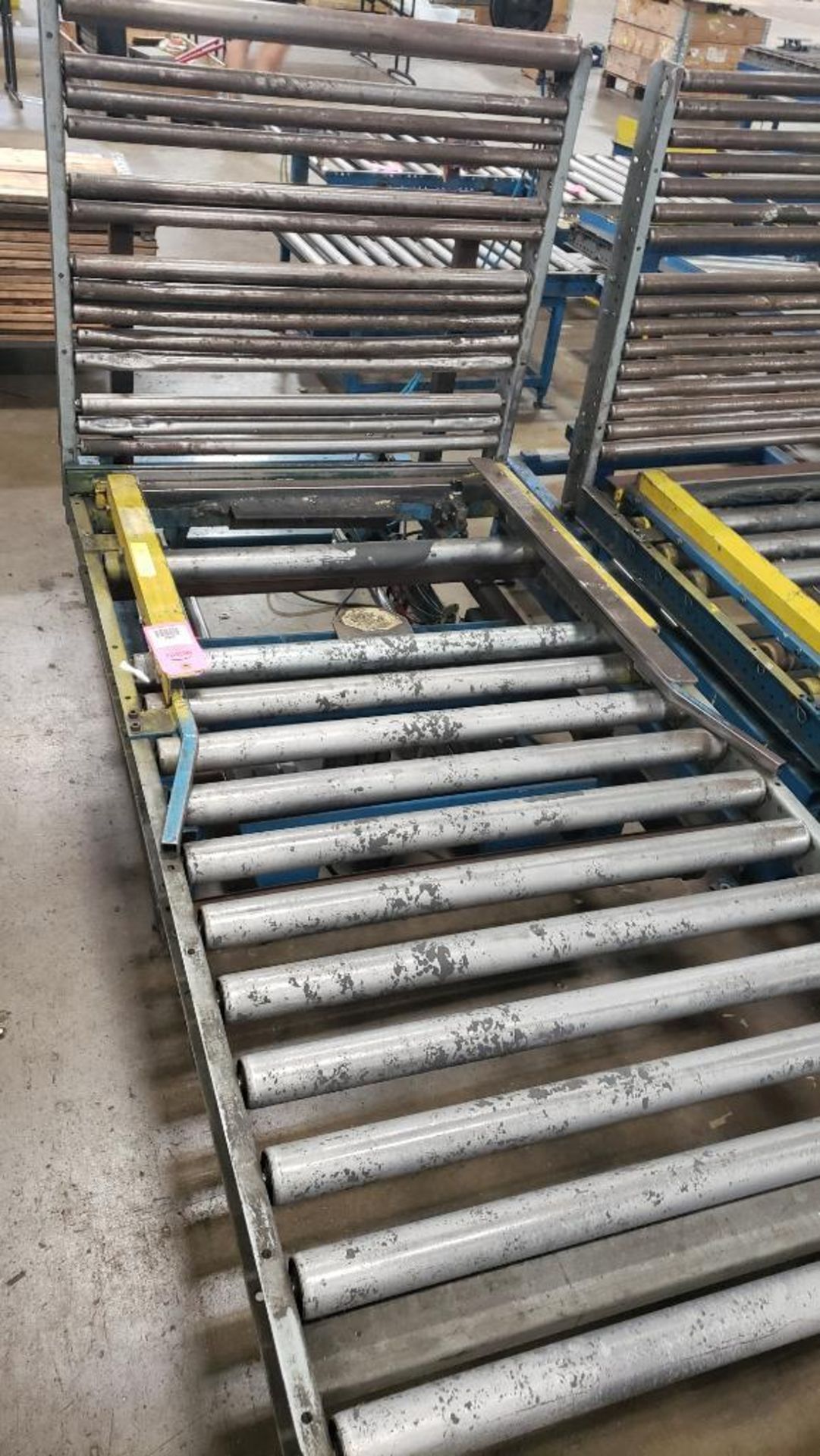 Roller conveyor section w/ fold down section. 34" W x 84" L.